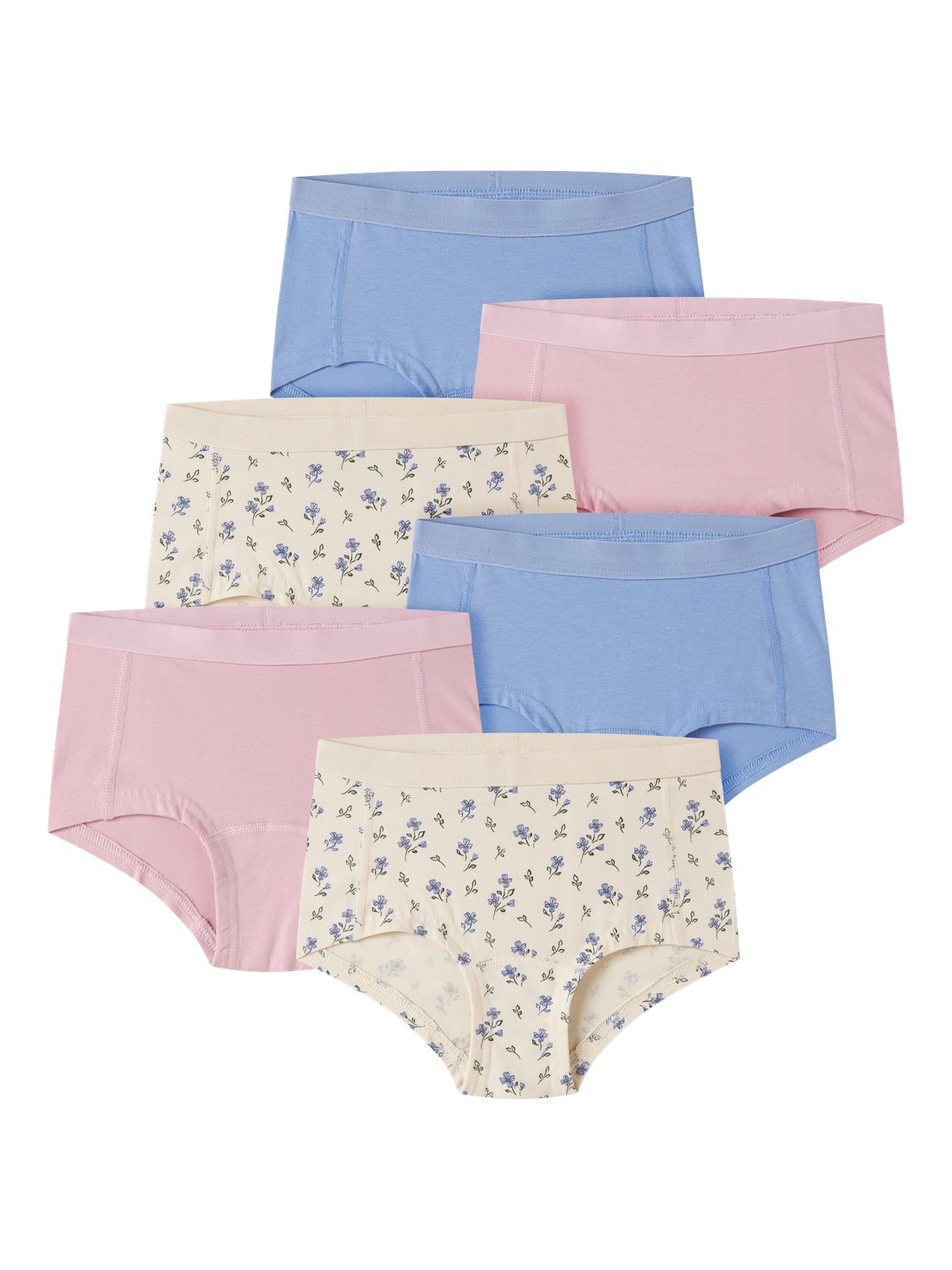 Name It Hipster "NKFHIPSTER 6P BUTTERCREAM FLORAL NOOS" Packung, 6 Stk.