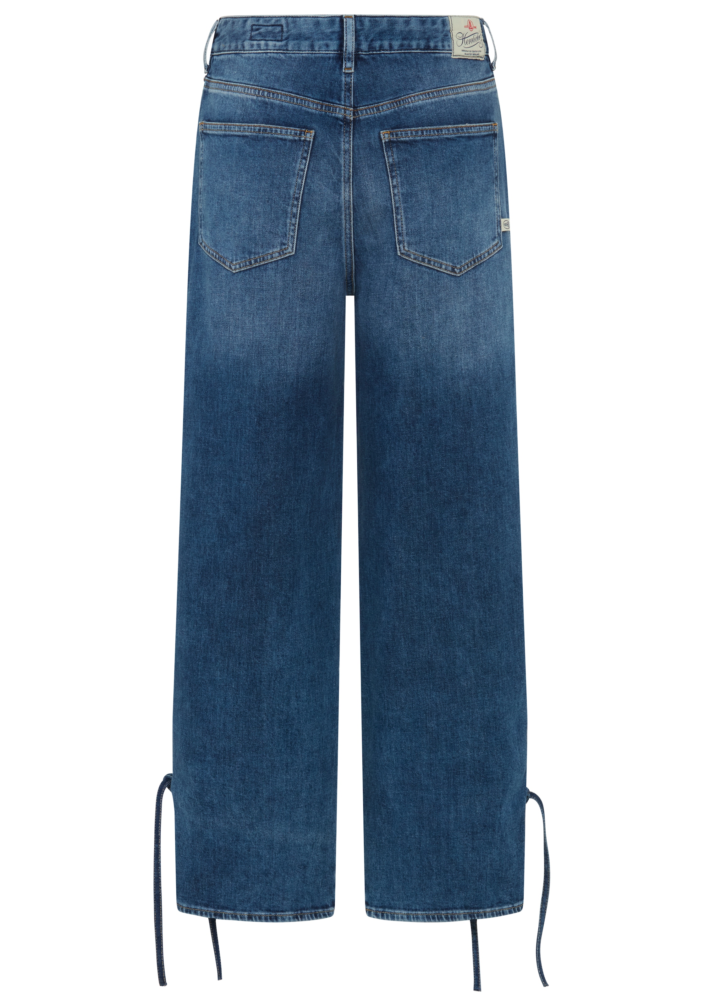 Herrlicher Loose-fit-Jeans »Marlow Bow Denim Stretch« mit Bindeband am Beinabschluss