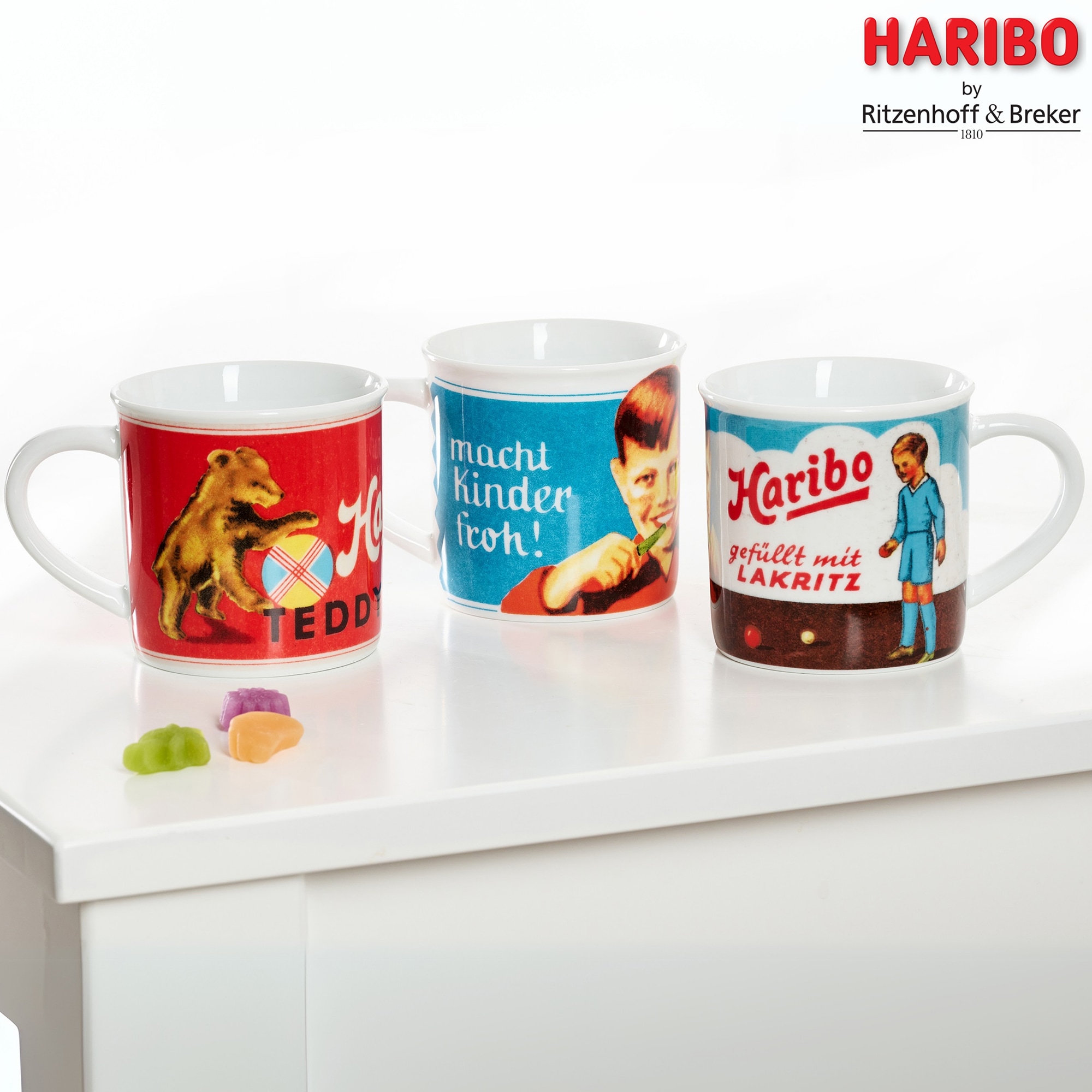 Ritzenhoff & Breker Becher »HARIBO Retro, Kinder froh, 380 ml«, (1 tlg.), spülmaschinenfest