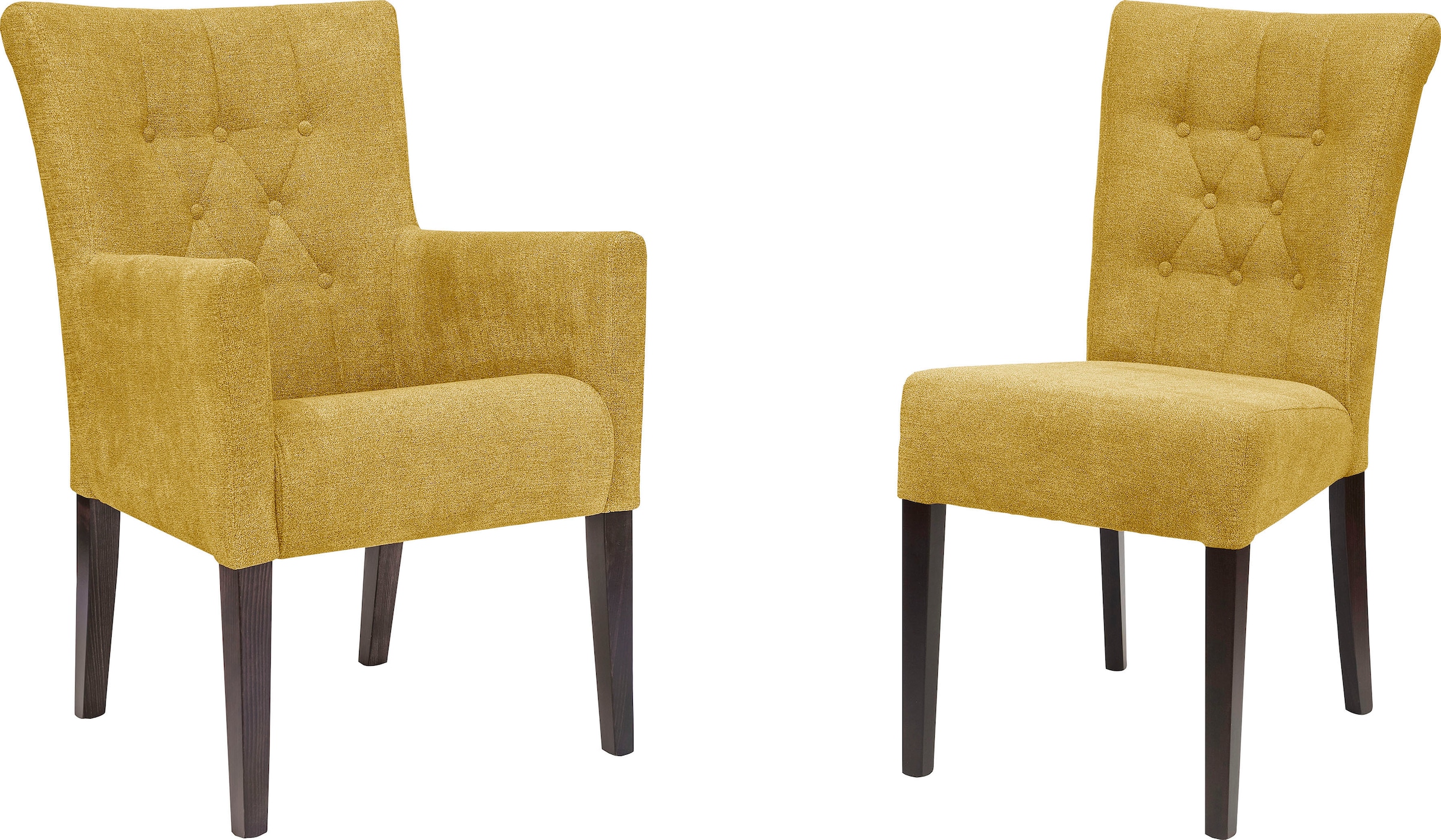 Home affaire Esszimmerstuhl »Queen BESTSELLER«, (Set), 4 St., Feinstruktur, Polsterstuhl mit Knopfheftung, 2er, 4er oder 6er Set
