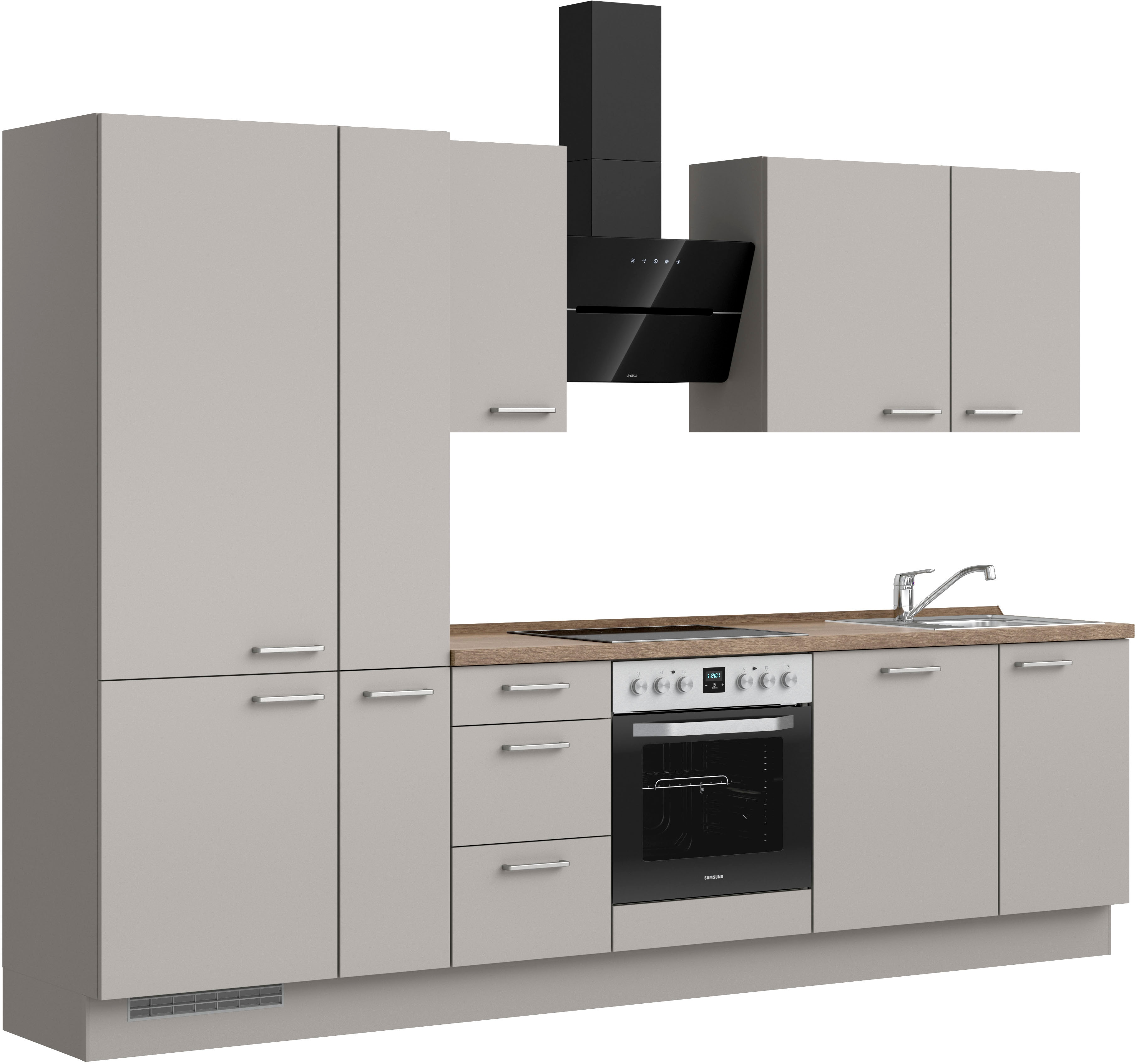 nobilia 1100000002199 ""Touch II", NEU: individuell anpassbar mit gratis Profi-Beratung" vormontiert, Breite 300 cm, Ausrichtung wählbar, wahlw. mit E-Geräten