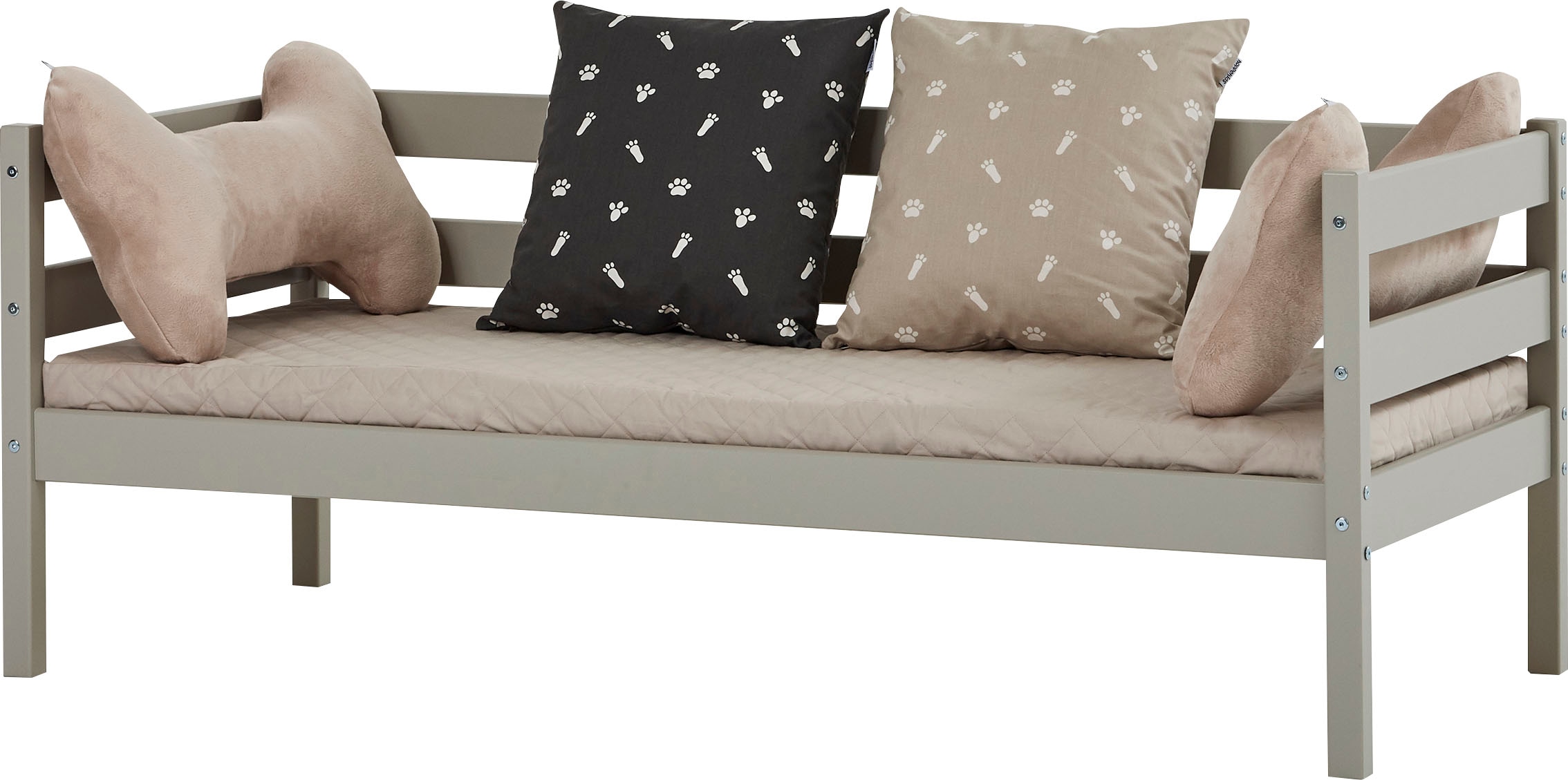 Hoppekids Einzelbett "ECO Comfort Kinderbett, Kiefer Massivholz, Jugendbett inkl. Rollrost" 70x160 cm, wahlweise in verschieden Farben/ Matratze/ Absturzsicherung