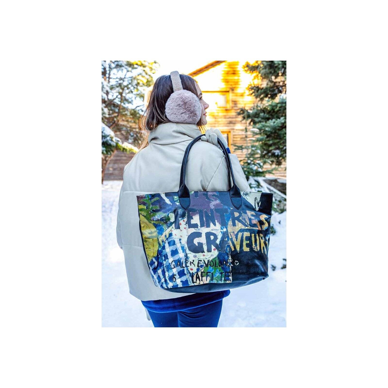 DOGO Weekender »Weekender Les Peintres Damen Handtaschen (Fashion) / Neutral«, Vegan