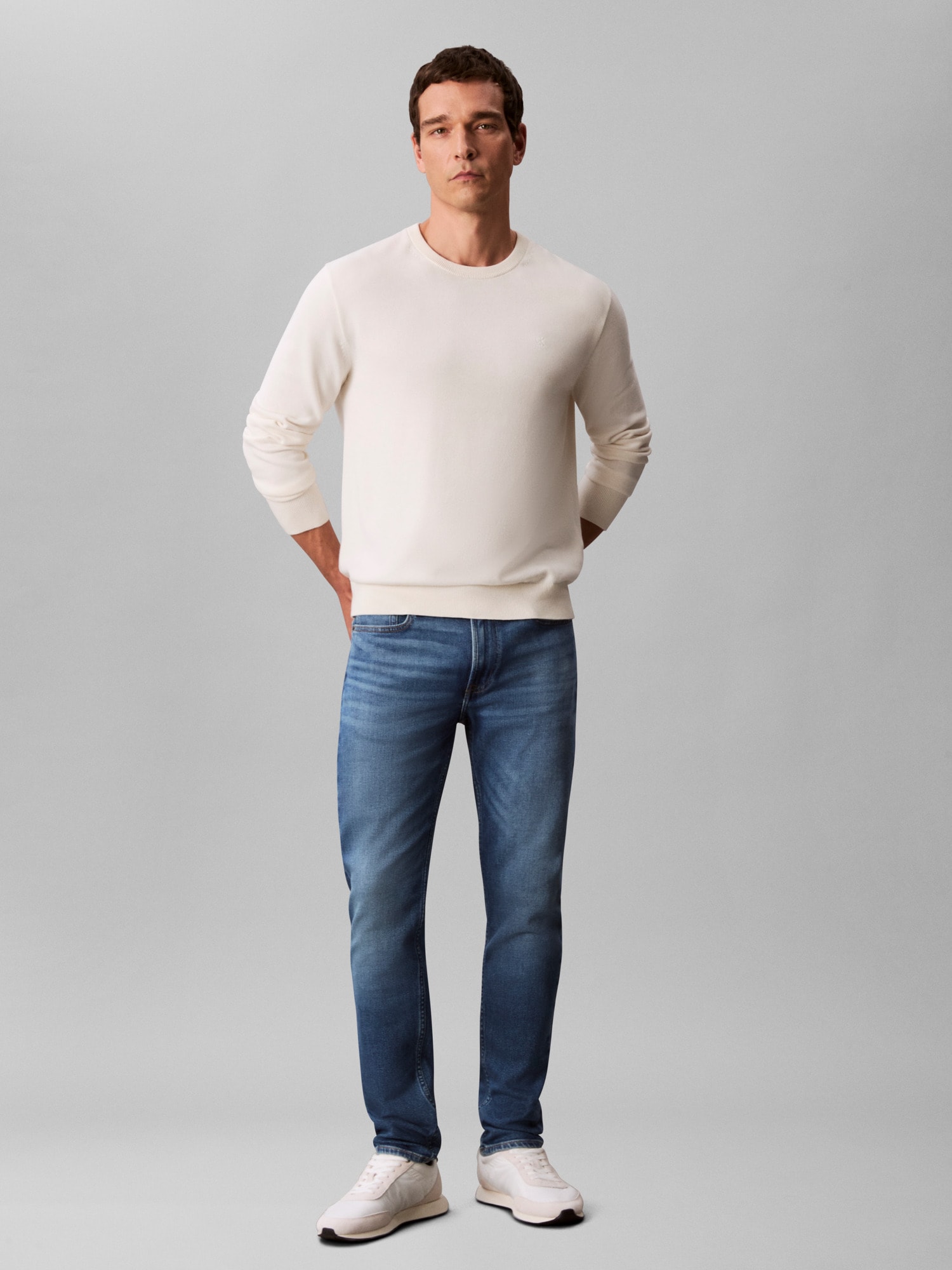 Calvin Klein Jeans Slim-fit-Jeans "SLIM TAPER" mit Markenlabel günstig online kaufen