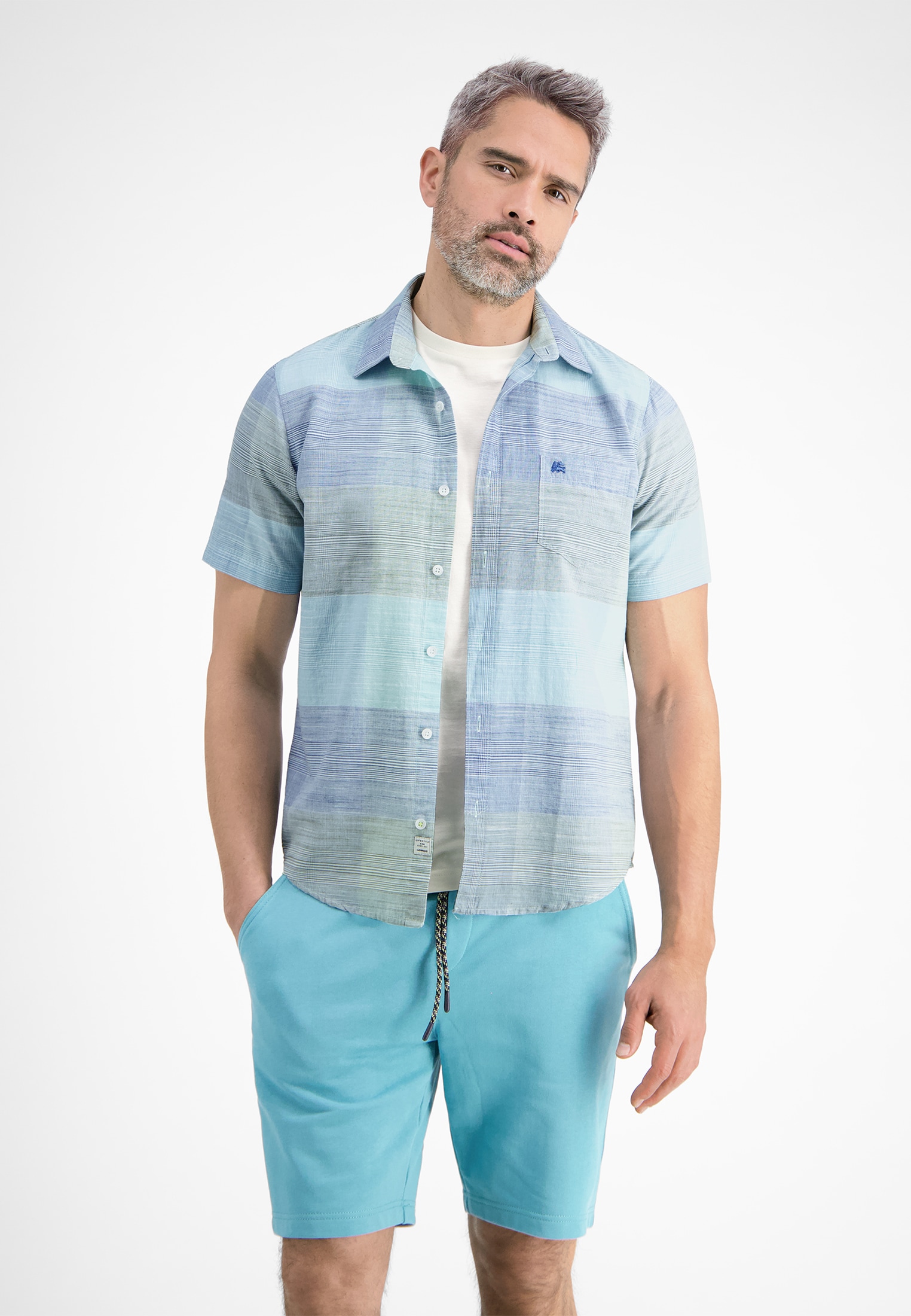 LERROS Kurzarmhemd "Kurzarmhemd *Slub Karo*" günstig online kaufen