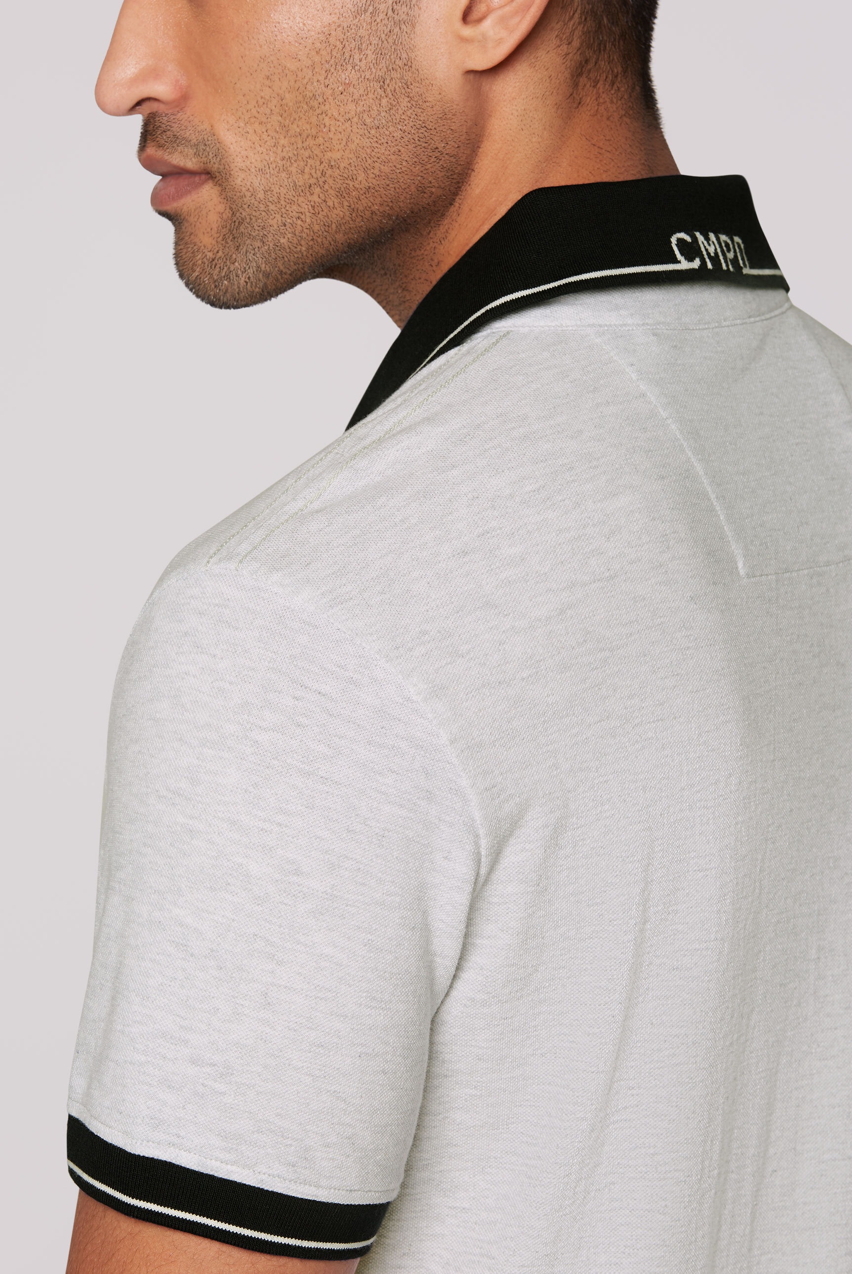 CMPD Poloshirt, mit Seitenschlitze und längerer Rückenpartie