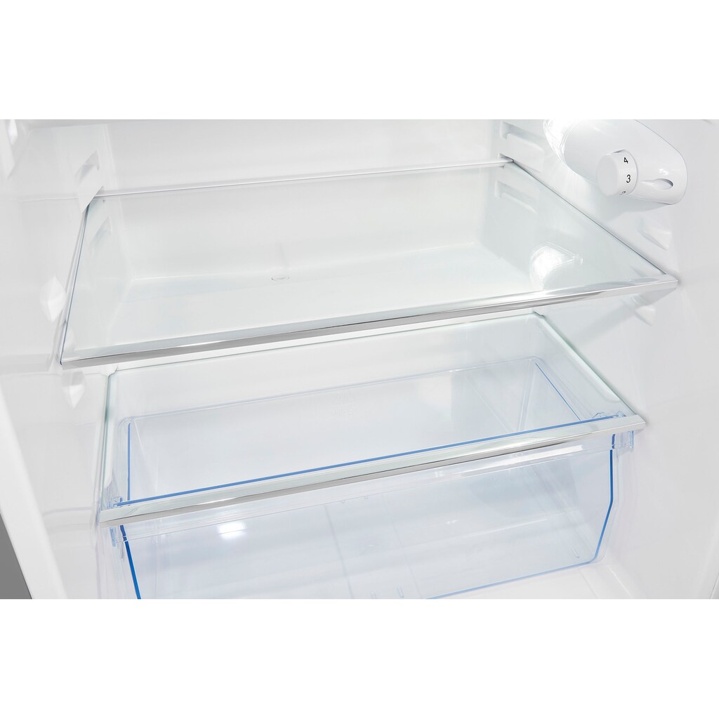 exquisit Kühlschrank, KS18-4-H-170E inoxlook, 85,0 cm hoch, 60,0 cm breit, 136 L Volumen, 4 Sterne Gefrieren