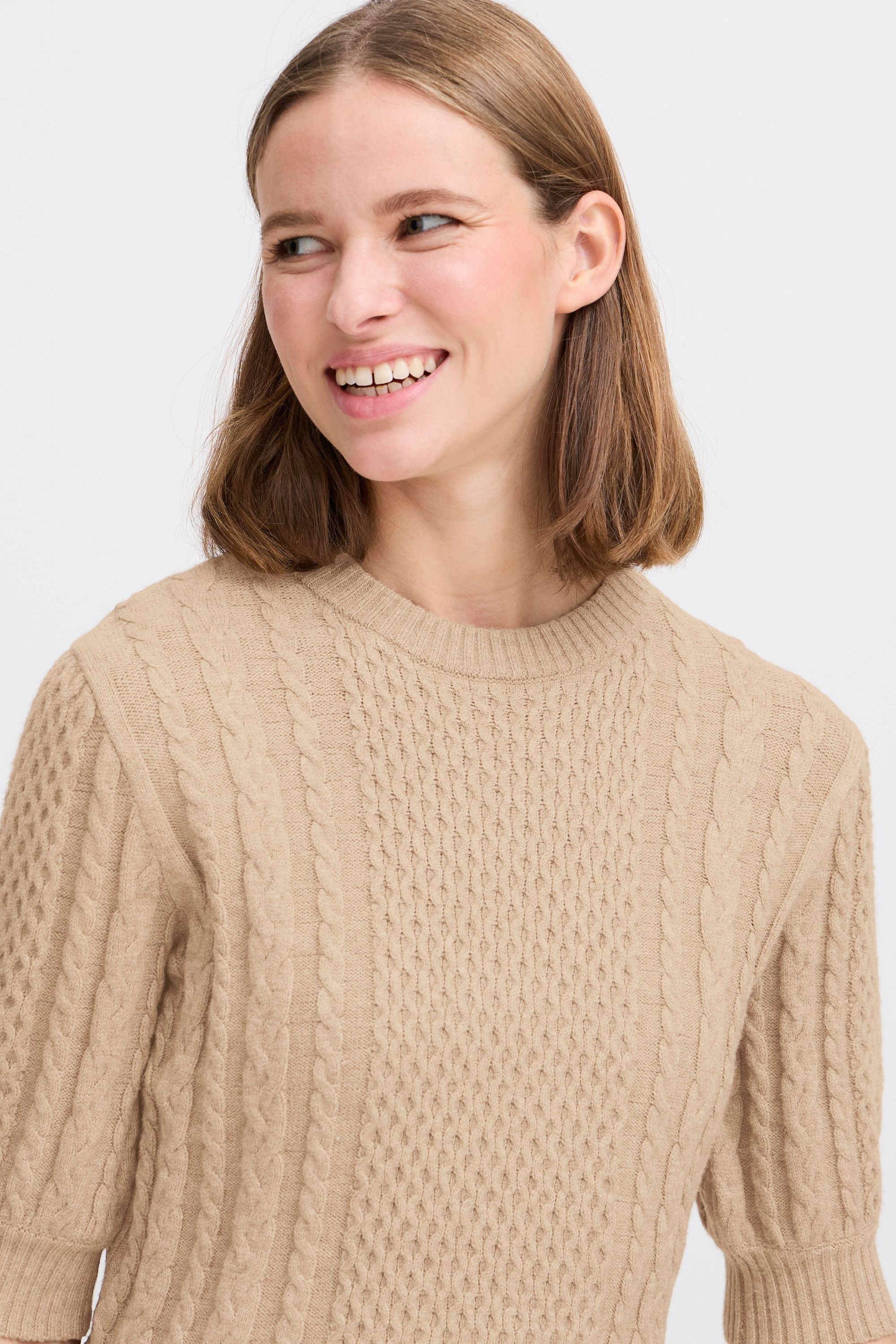 b.young Strickfleece-Pullover »Strickpullover BYNIBE SS JUMPER -«