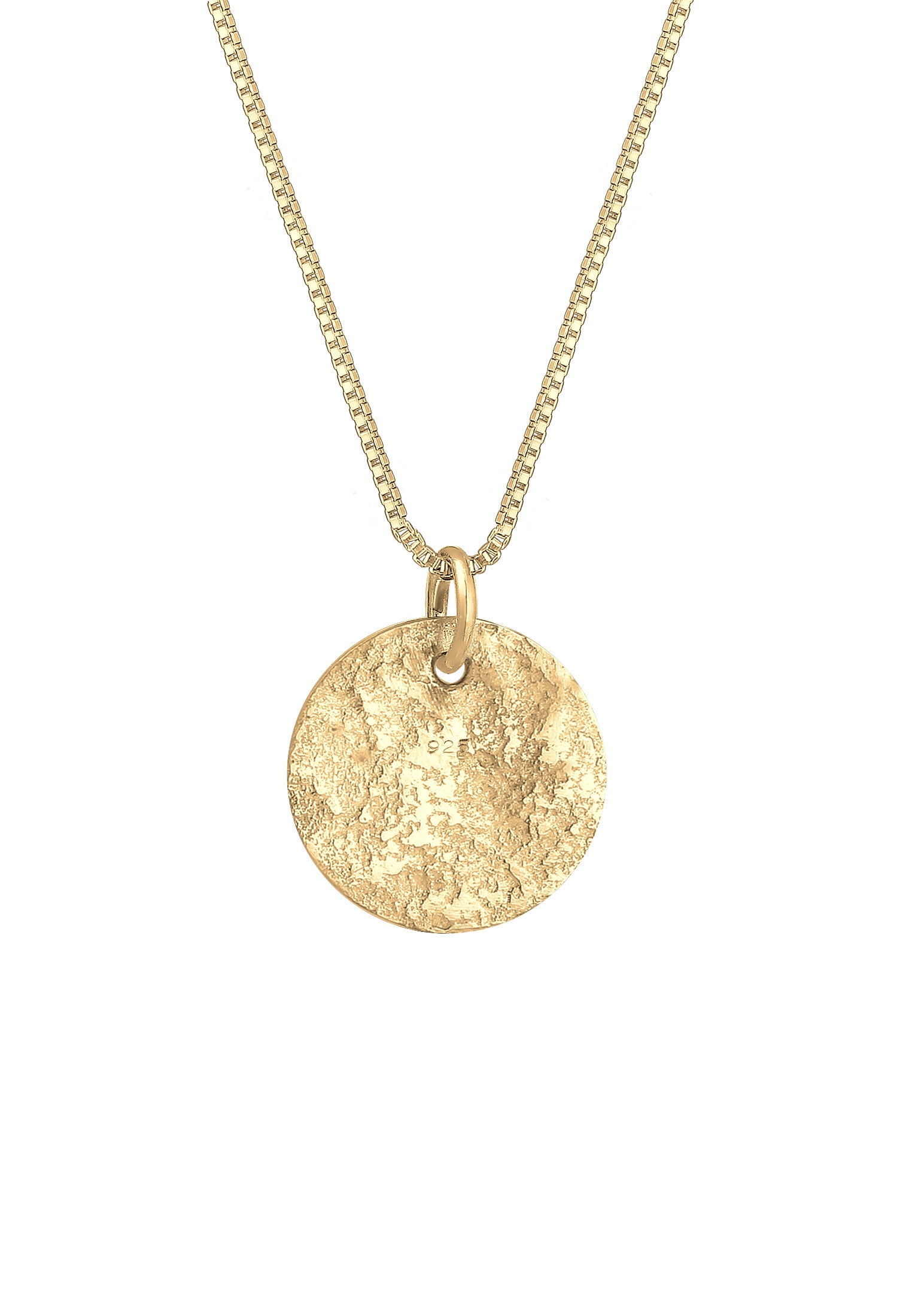 Elli Kette mit Anhänger »Plättchen Organic 925 Sterling Silber«