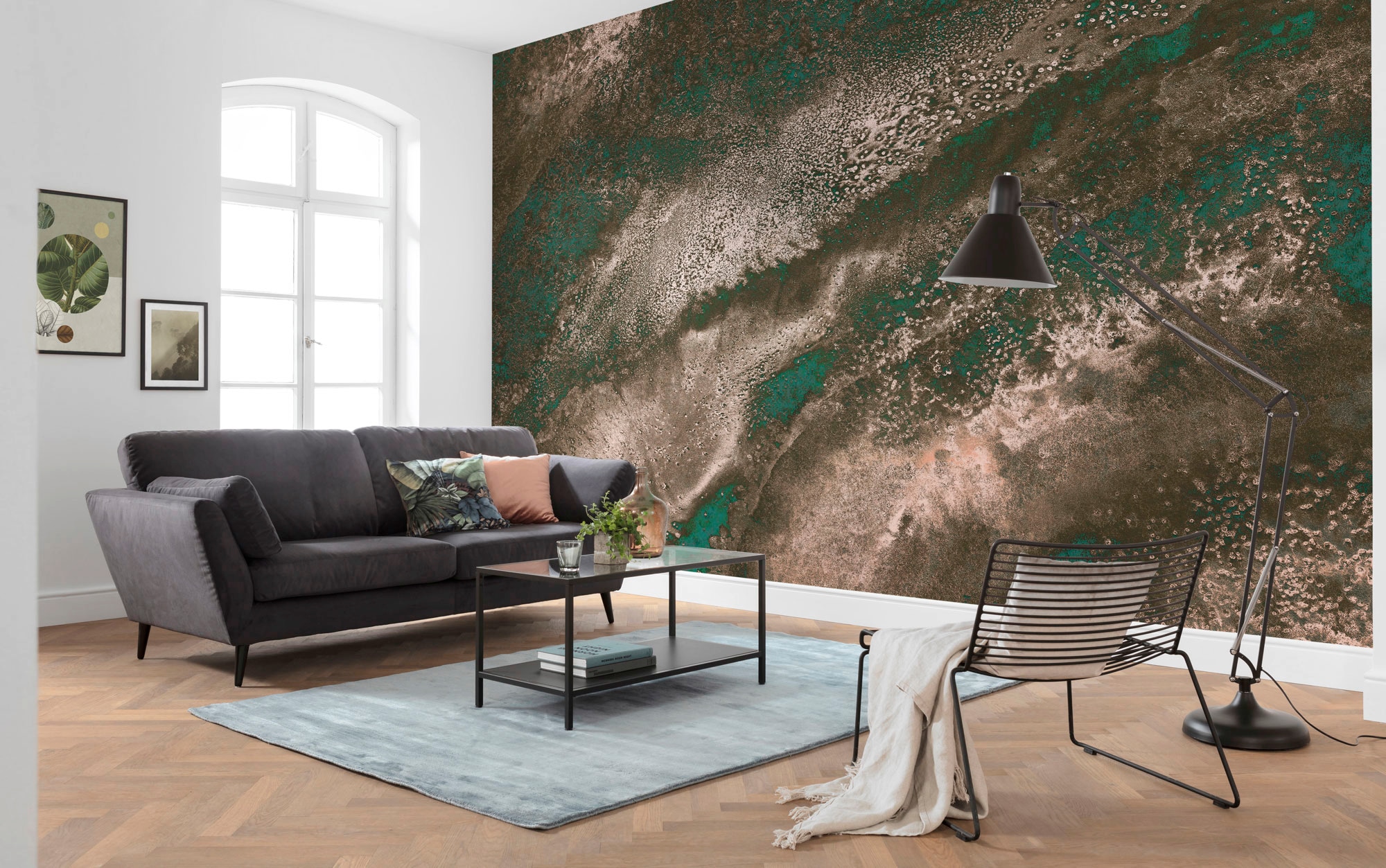 Komar Vliestapete »Digitaldruck Vlies - Molten Copper - Größe 400 x 280 cm«, bedruckt, Wohnzimmer, Schlafzimmer