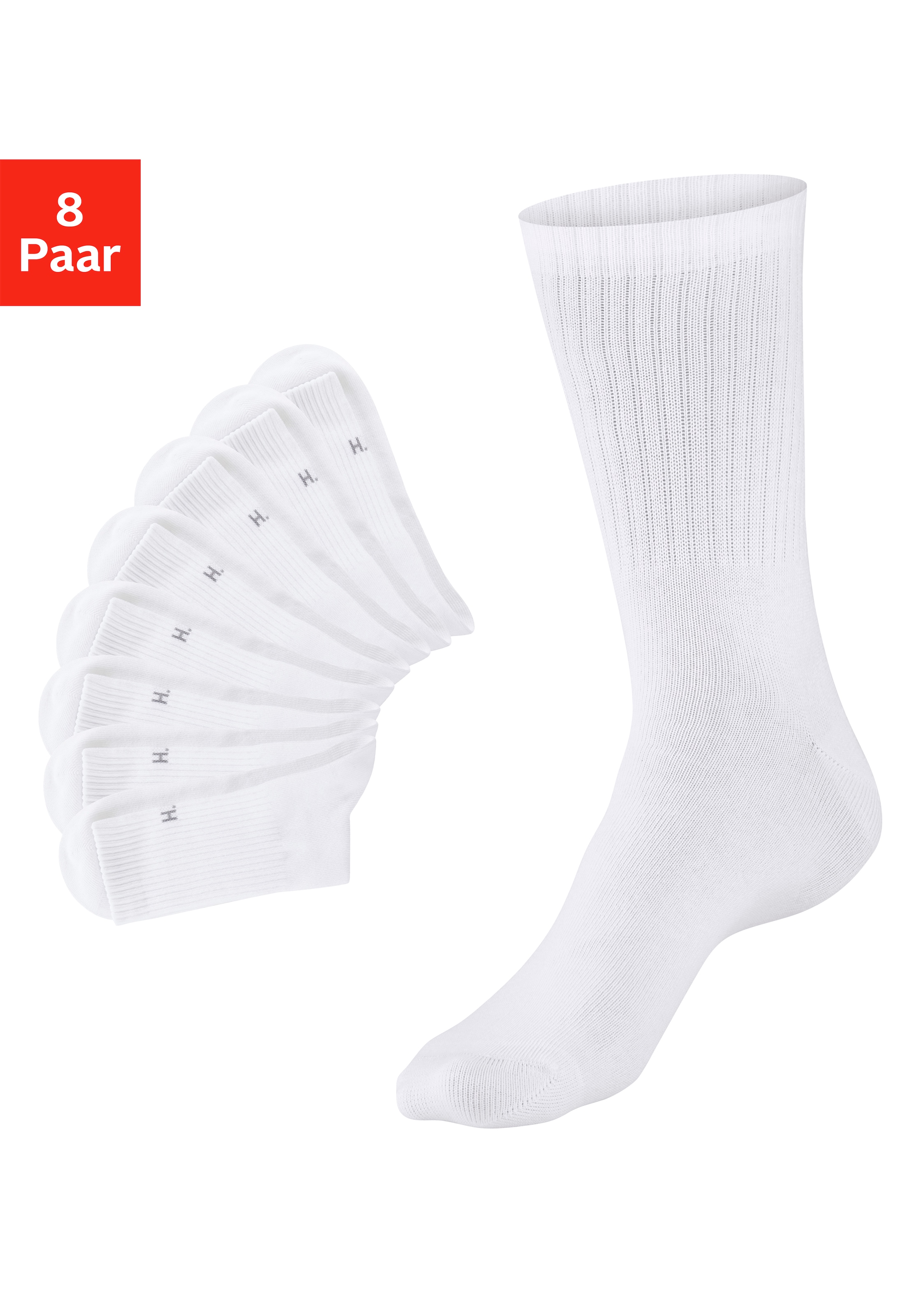 H.I.S "Sportsocken Damen, casual" Packung, 8 Paar tlg. ohne Frottee; ideal auch für den Alltag