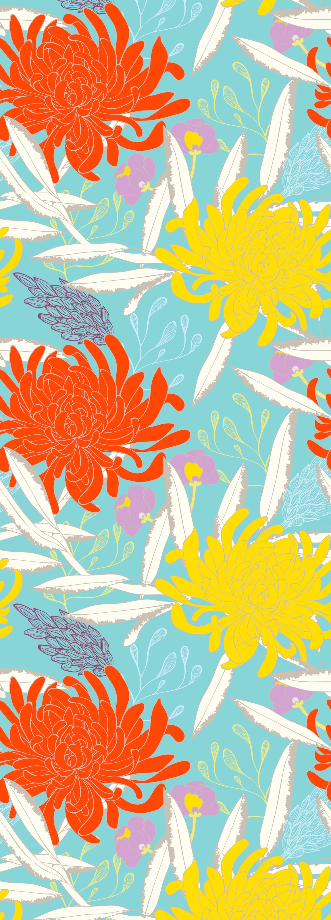 QUEENCE Vinyltapete "Mona", B/L: 0,9m x 2,5m, Rollen: 1, bunt, Tapeten, 90x250cm, selbstklebend, kinderleichte Anbringung,, Sticker