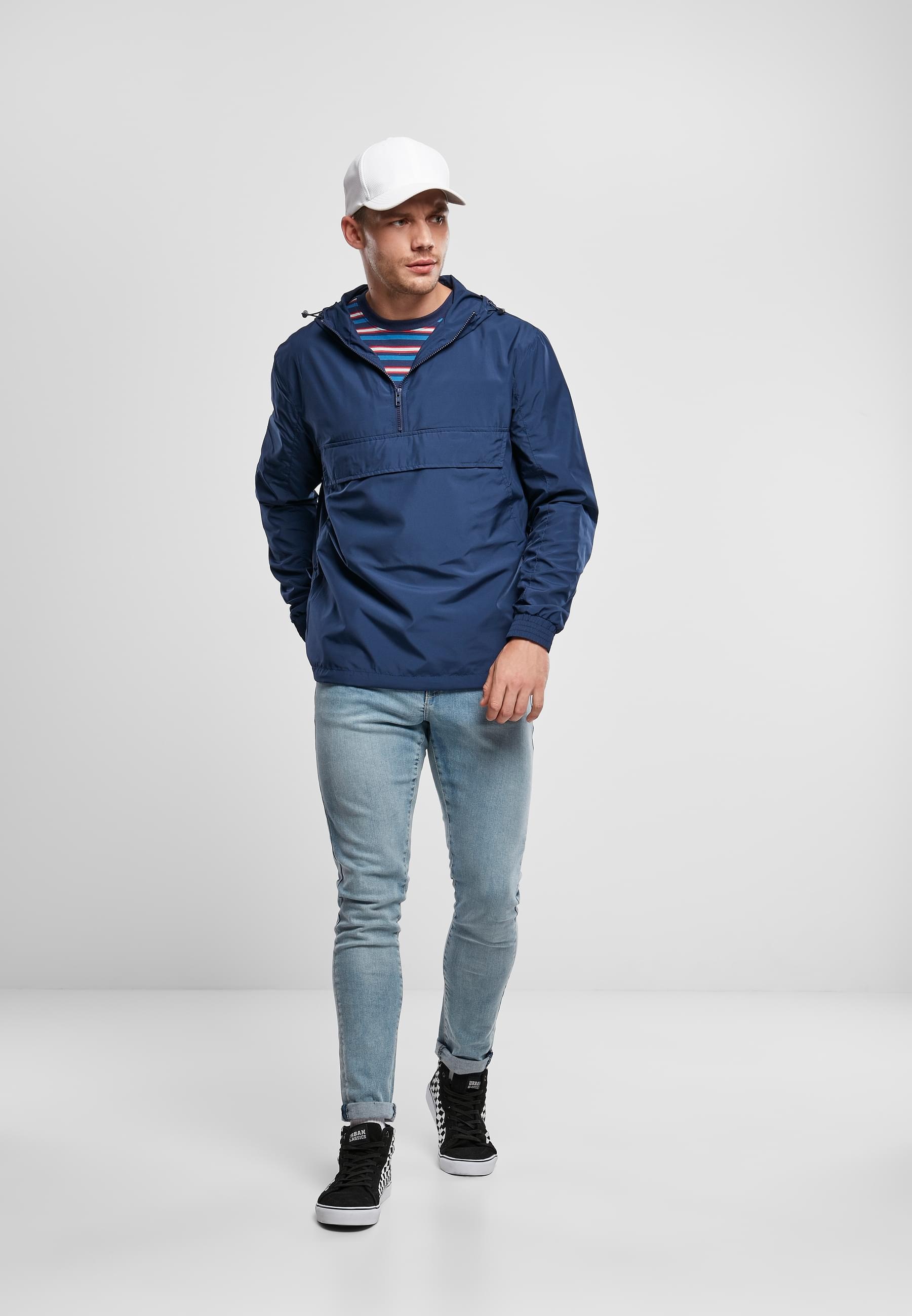 URBAN CLASSICS Anorak »Urban Classics Herren Basic Pull Over Jacket«, (1 St.), mit Kapuze