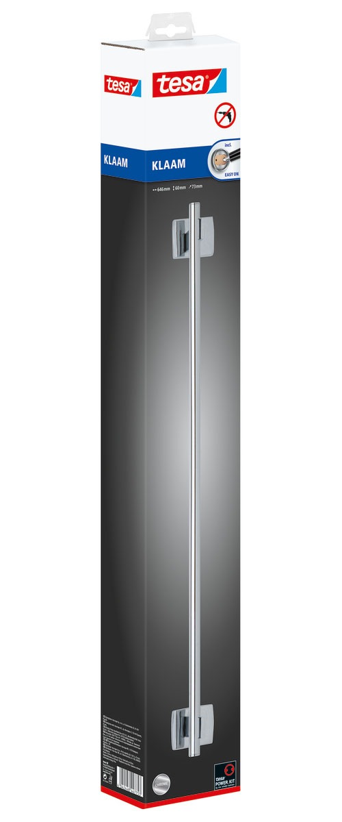 tesa Handtuchstange "Handtuchhalter 1x tesa klaam Bad-Handtuchhalter" chrom günstig online kaufen