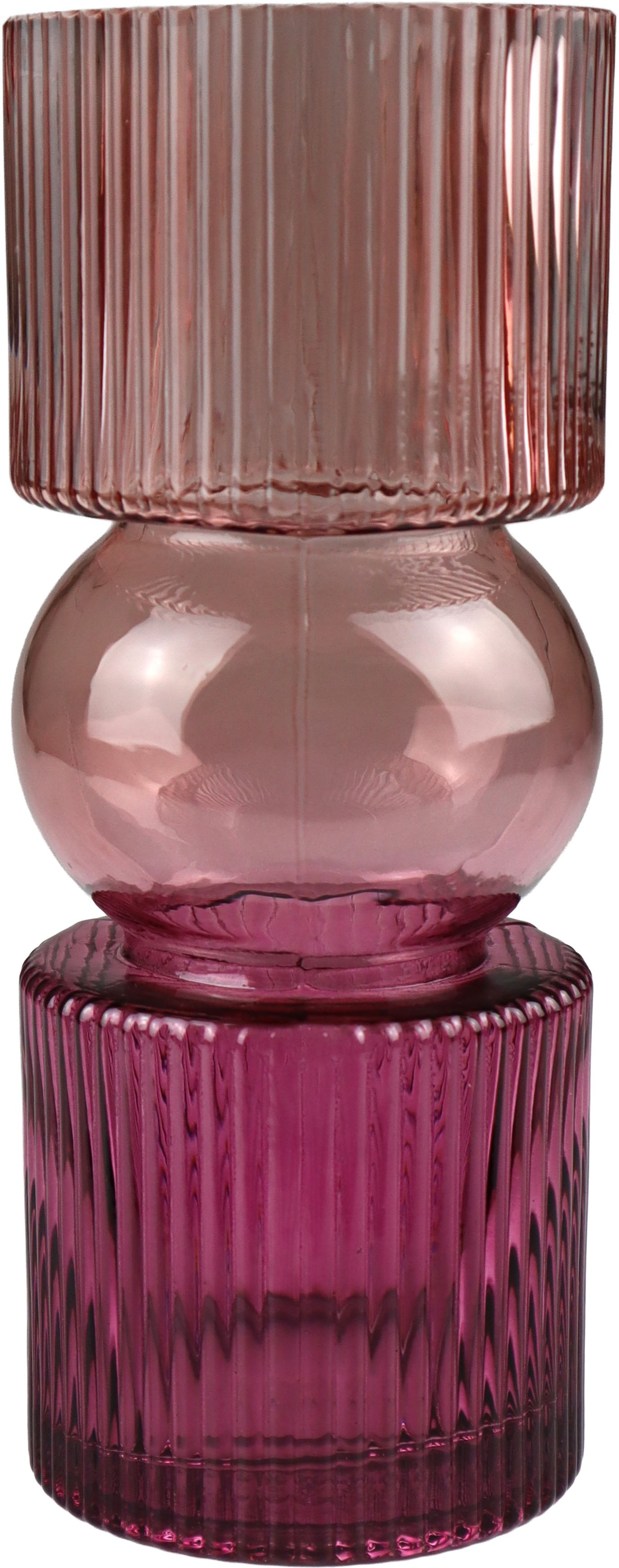 s.Oliver Dekovase »Glasvase rosa-pink« Tischvase im 2er Set mit tollem Farbverlauf, jeweils 30cm hoch