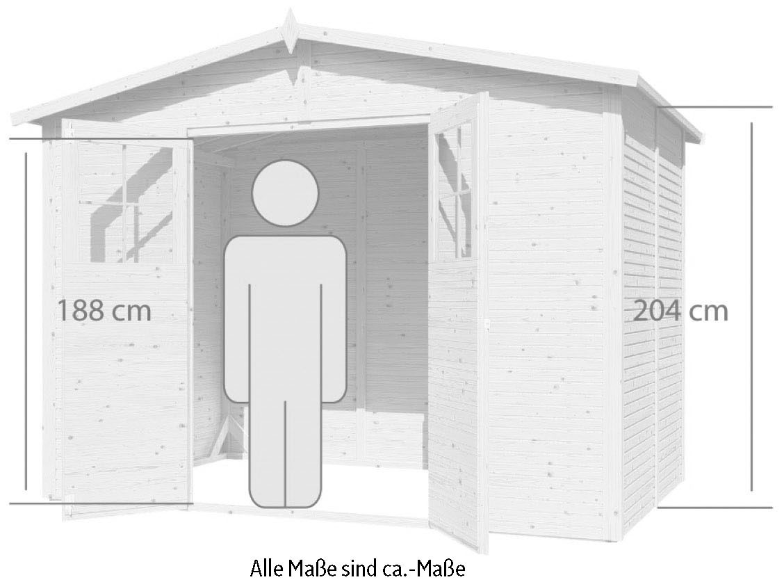 KONIFERA Gartenhaus »Alto 4 Fineline Satteldach«