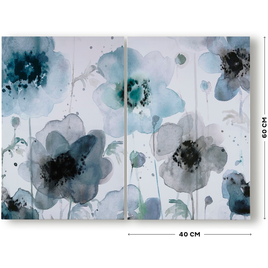 Art for the home Mehrteilige Bilder »Art for the Home Leinwandbild Set of 2 - Blumen - 60x40 cm«, (Set, 2 St.)