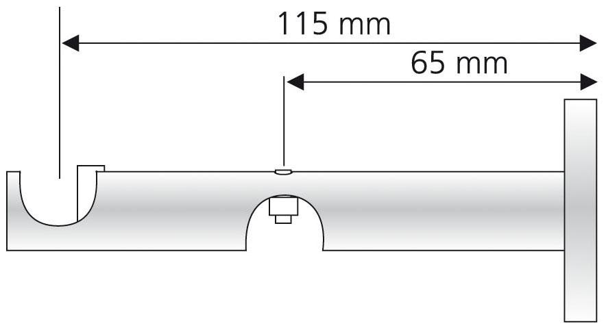 Gardinenstangen Kombiträger, mm 16 Liedeco kaufen (1 für BAUR St.), | Ø