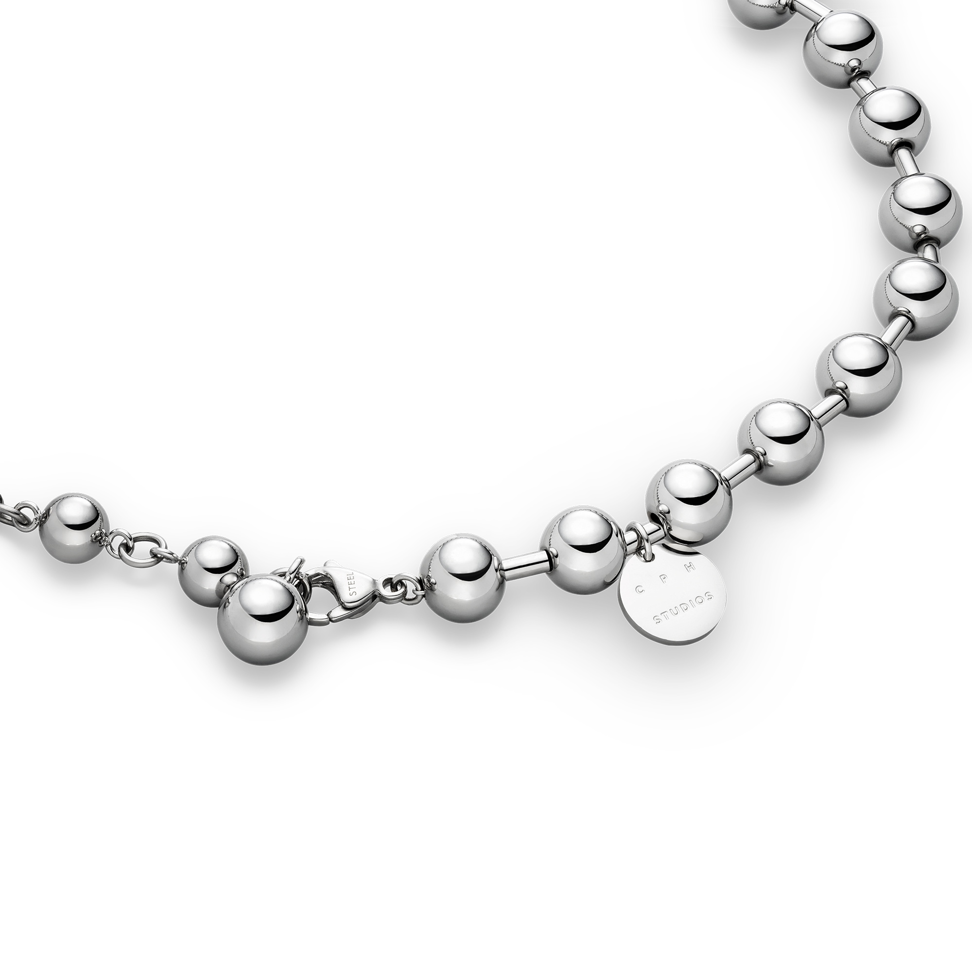 Copenhagen Studios Edelstahlkette »Schmuck Geschenk Edelstahl Halskette Steel Beads«