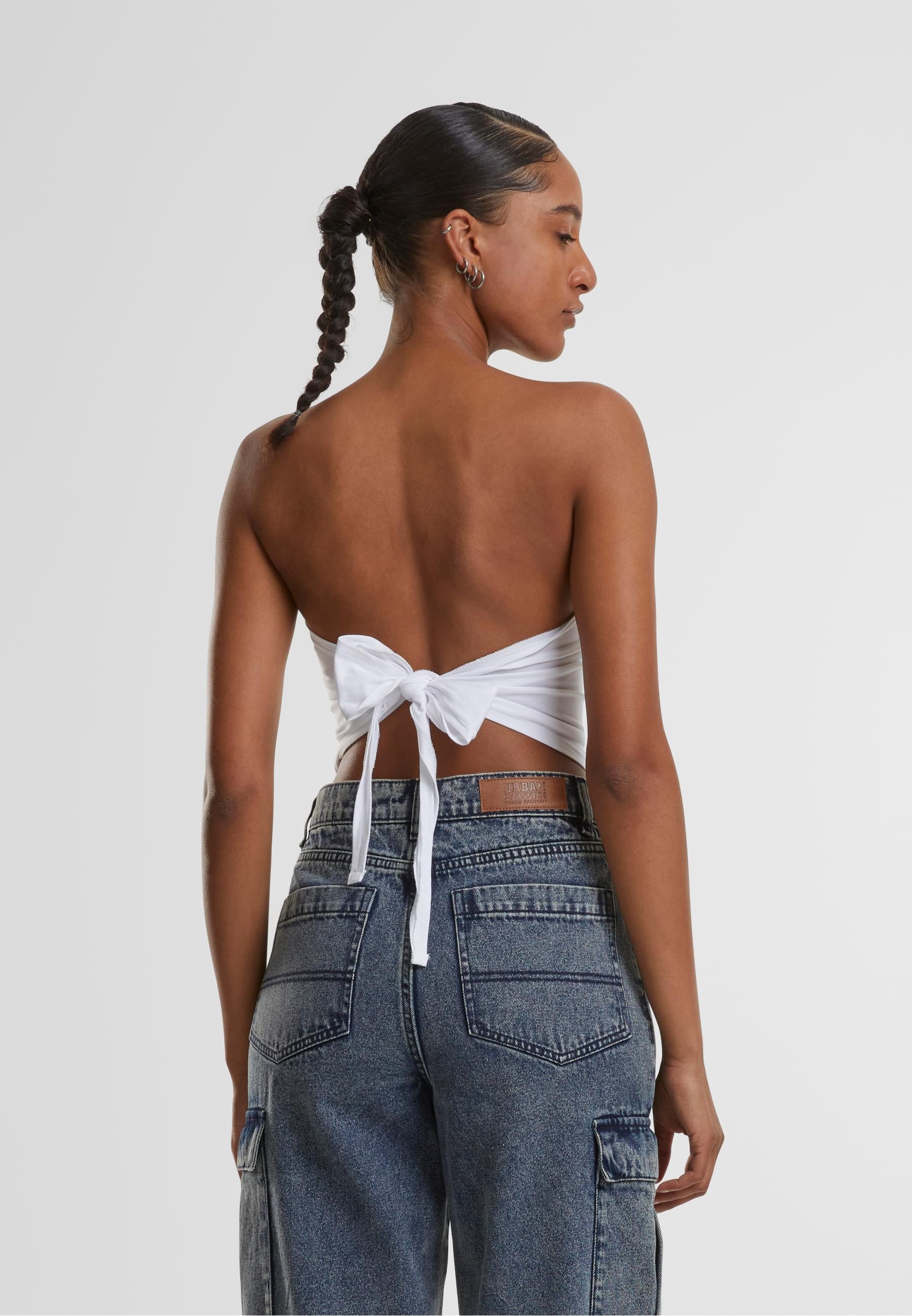 URBAN CLASSICS T-Shirt »Urban Classics Damen Ladies Knotted Bandeau«, (1 tlg.)
