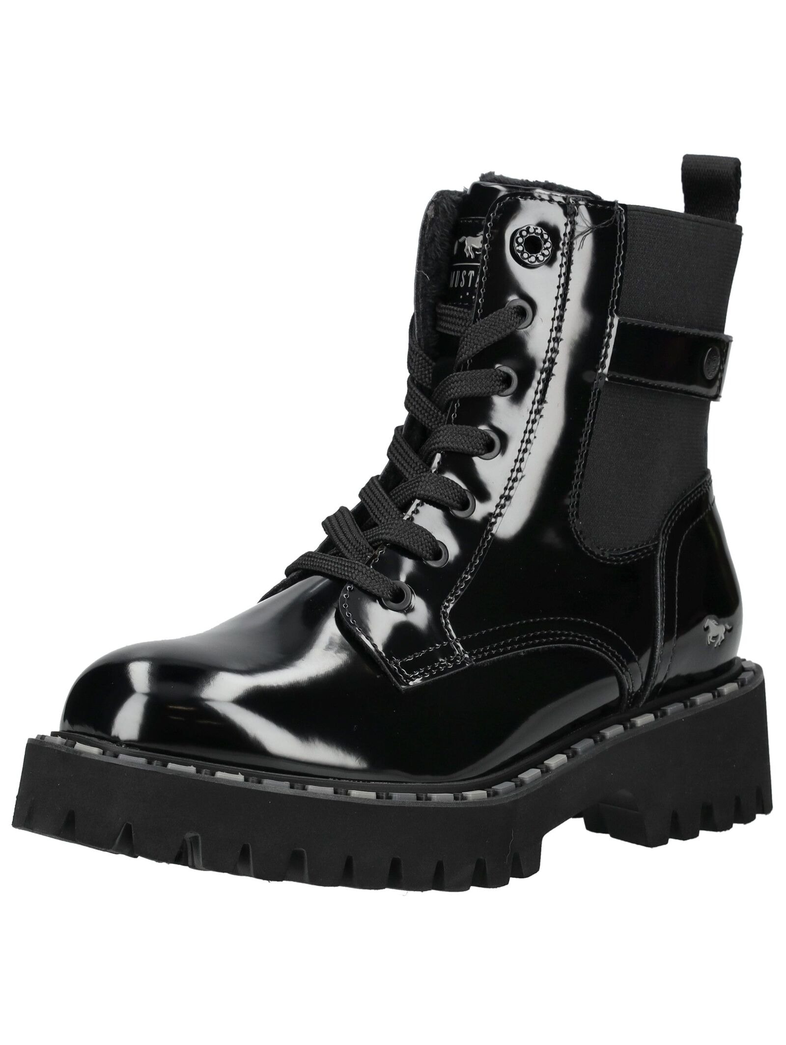 Mustang Shoes Schnürstiefelette "Mustang Shoes Stiefelette Lederimitat/Text günstig online kaufen