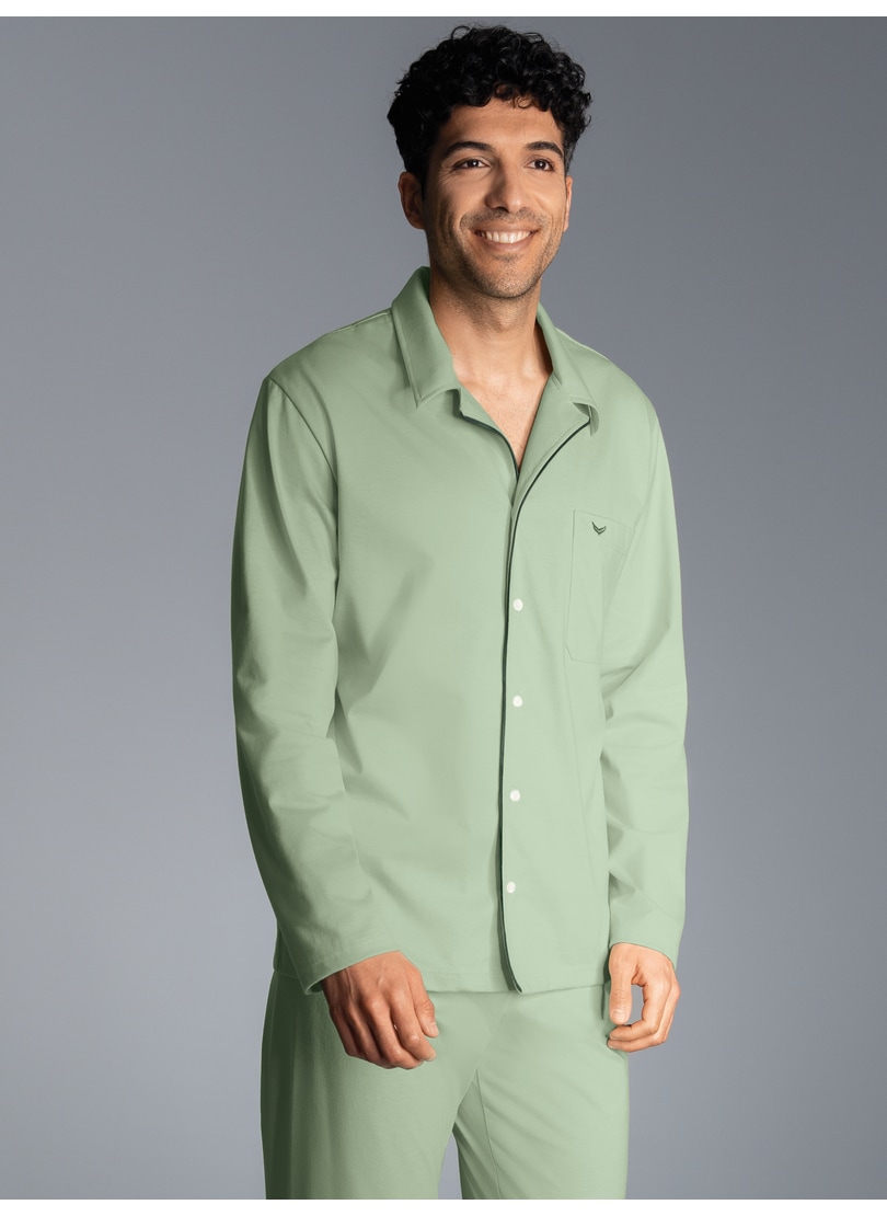 Trigema Schlafanzug "TRIGEMA Schickes Schlafanzug Oberteil mit Knopfleiste" günstig online kaufen