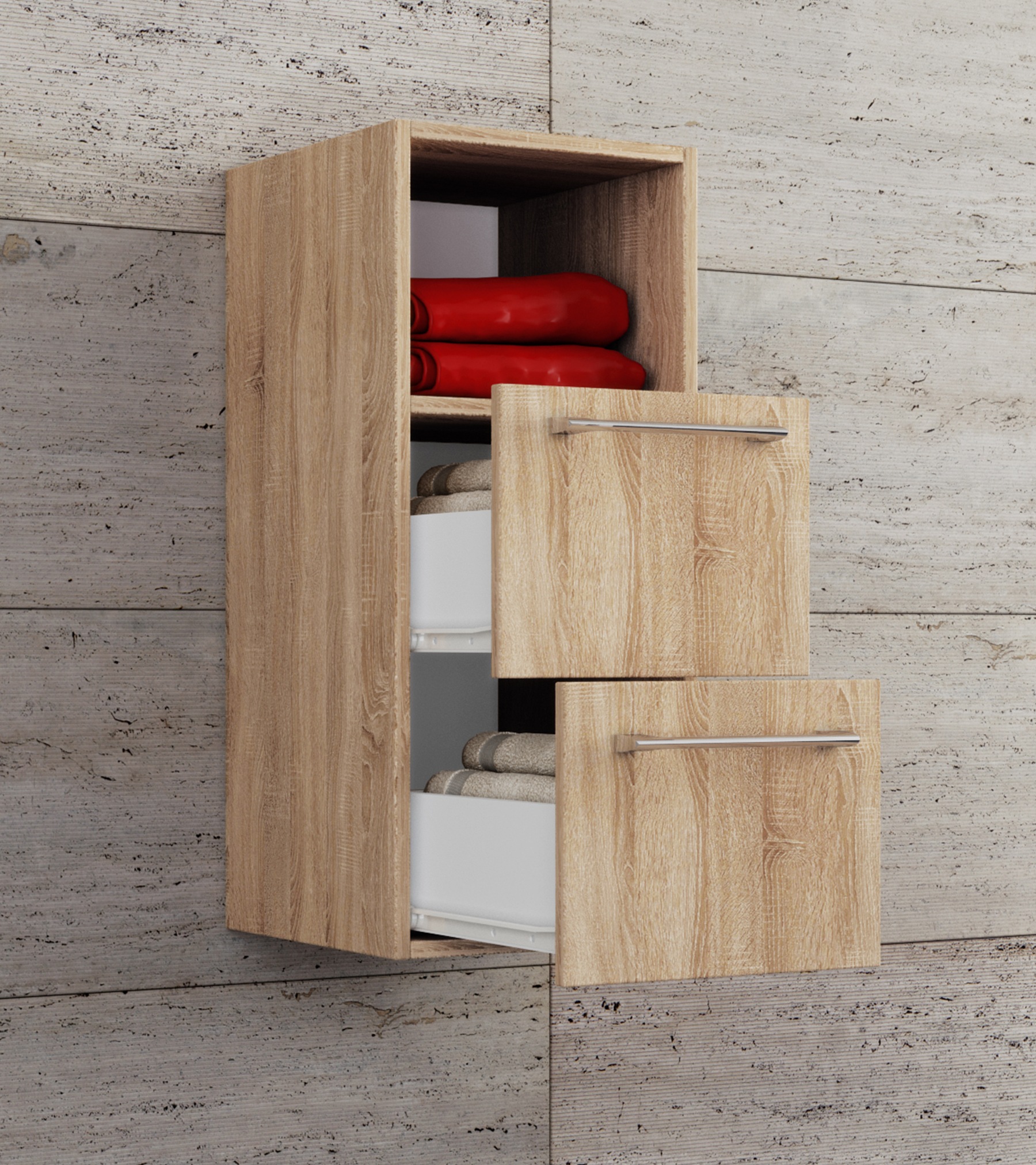 VCM Midischrank »Holz Badmöbel Midischrank Badschrank Bad Badinos S«