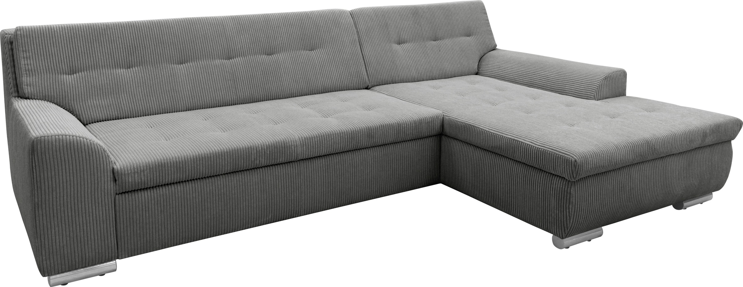 Thumbnail - DOMO collection Ecksofa "Treviso viele Bezüge, auch in Cord, L-Form, B/T/H: 267/80/83 cm" mit Bettfunktion, inkl. Zierki...