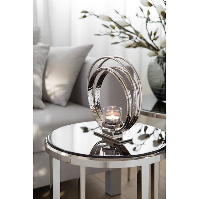 Fink Kerzenhalter »COLETTE«, aus Aluminium und Glas, Teelichthalter, Höhe ca.  23 cm bestellen | BAUR