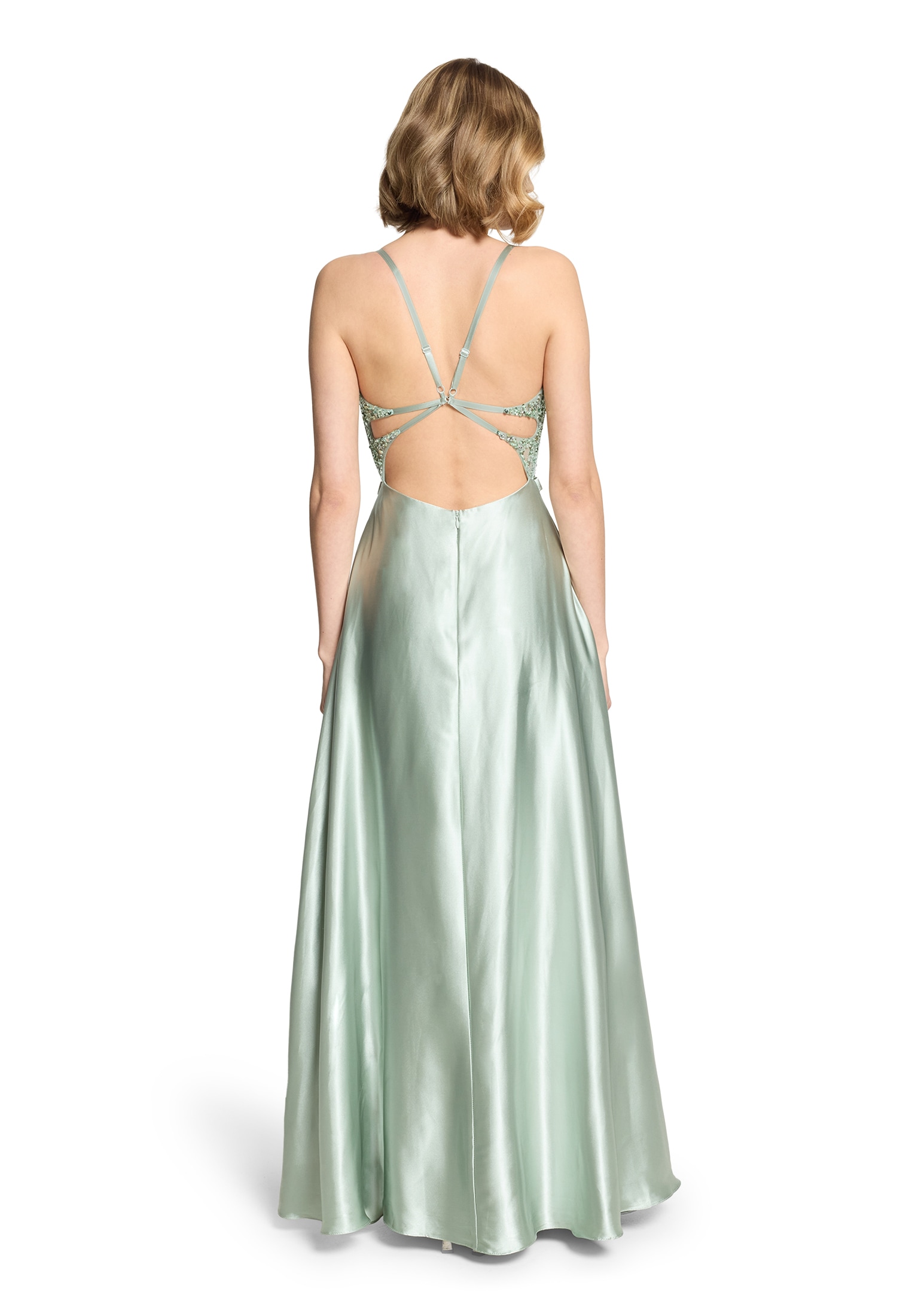 Vera Mont Abendkleid »Damen mit Stickerei« Nahttasche Glitzersteine