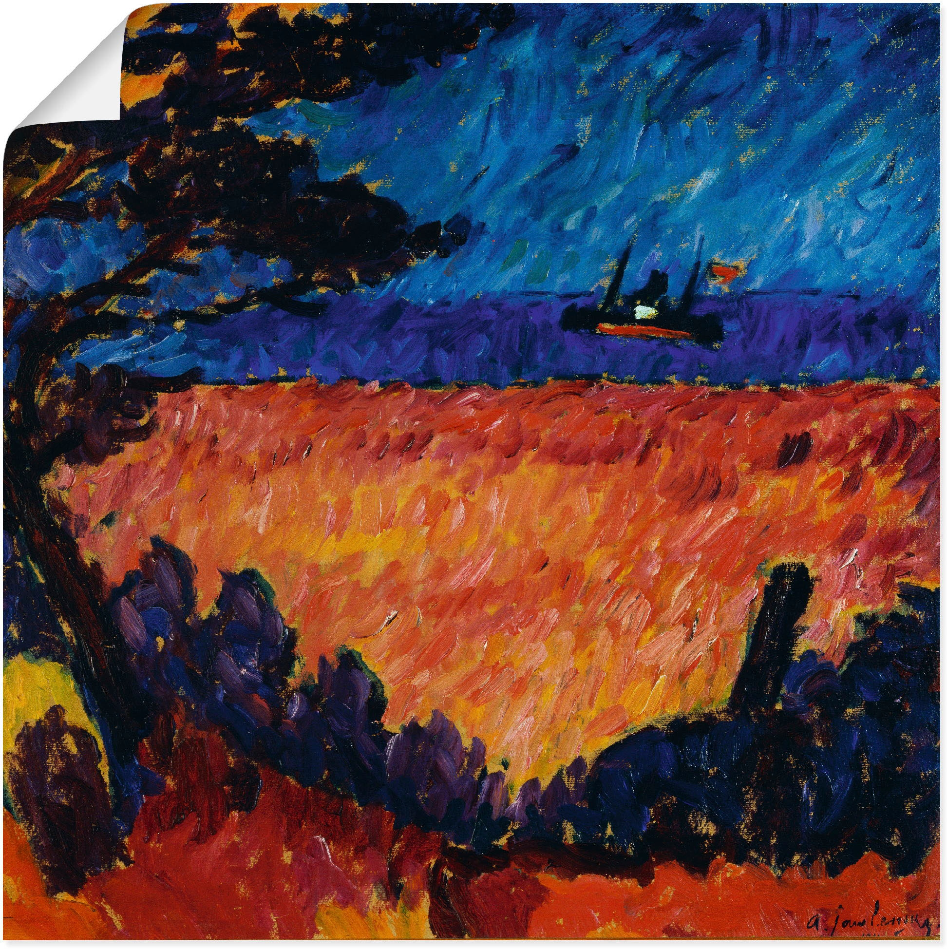 Artland Wandbild »Landschaft (an der Ostsee). 1911«, Gewässer, (1 St.), als  Alubild, Leinwandbild, Wandaufkleber oder Poster in versch. Größen  bestellen | BAUR