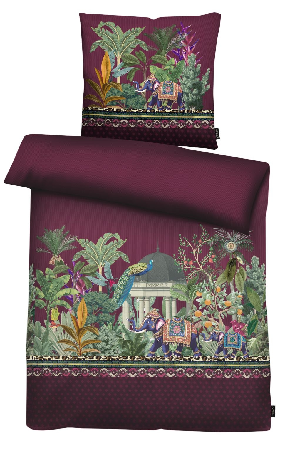 APELT Bettwäsche "Karma Gots" 2 Stk. tlg. Elefantenfamilie günstig online kaufen