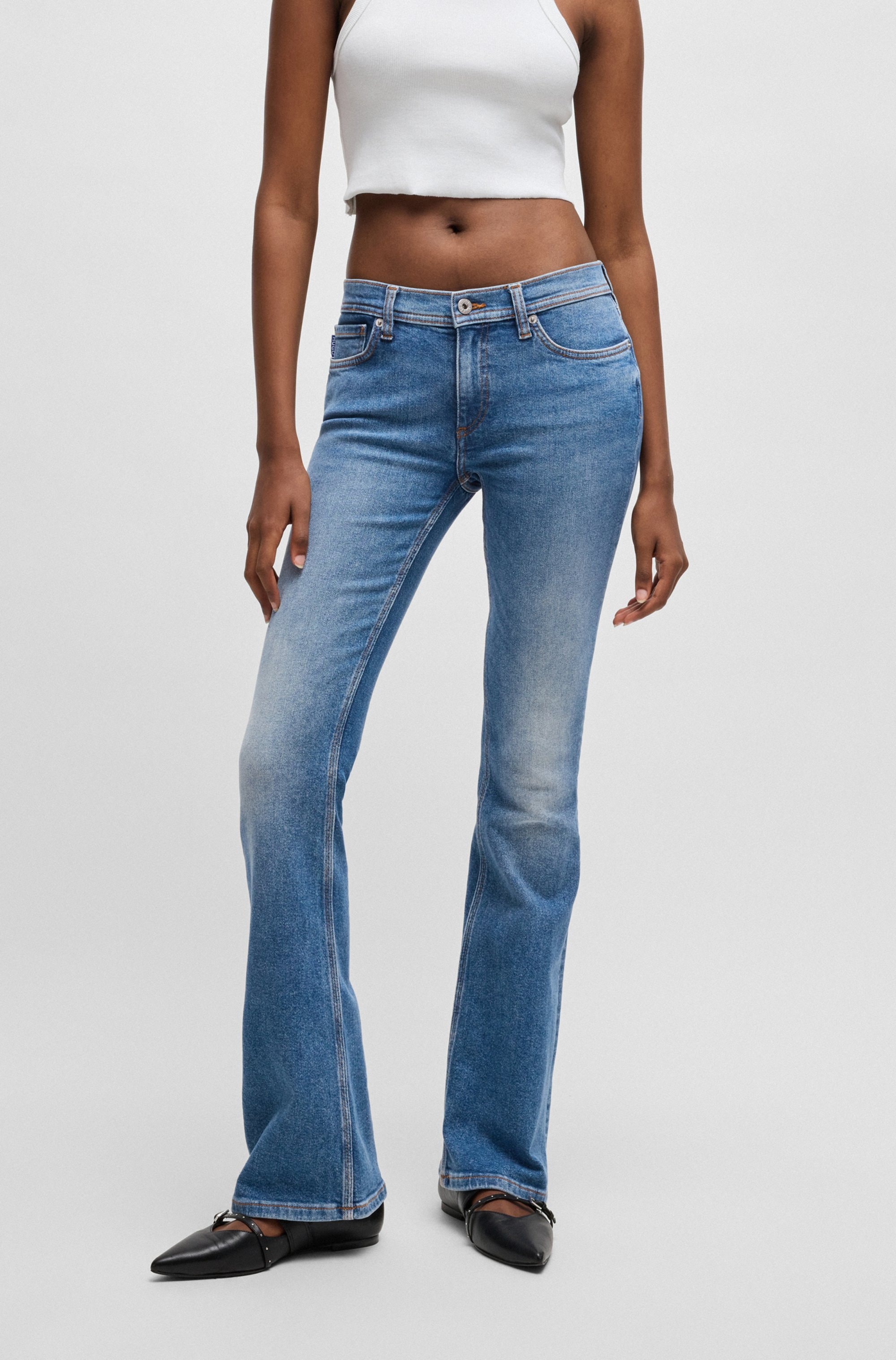 HUGO Blue Bootcut-Jeans "Getti B", Ausgestelltes Bein, elastisches Denim günstig online kaufen