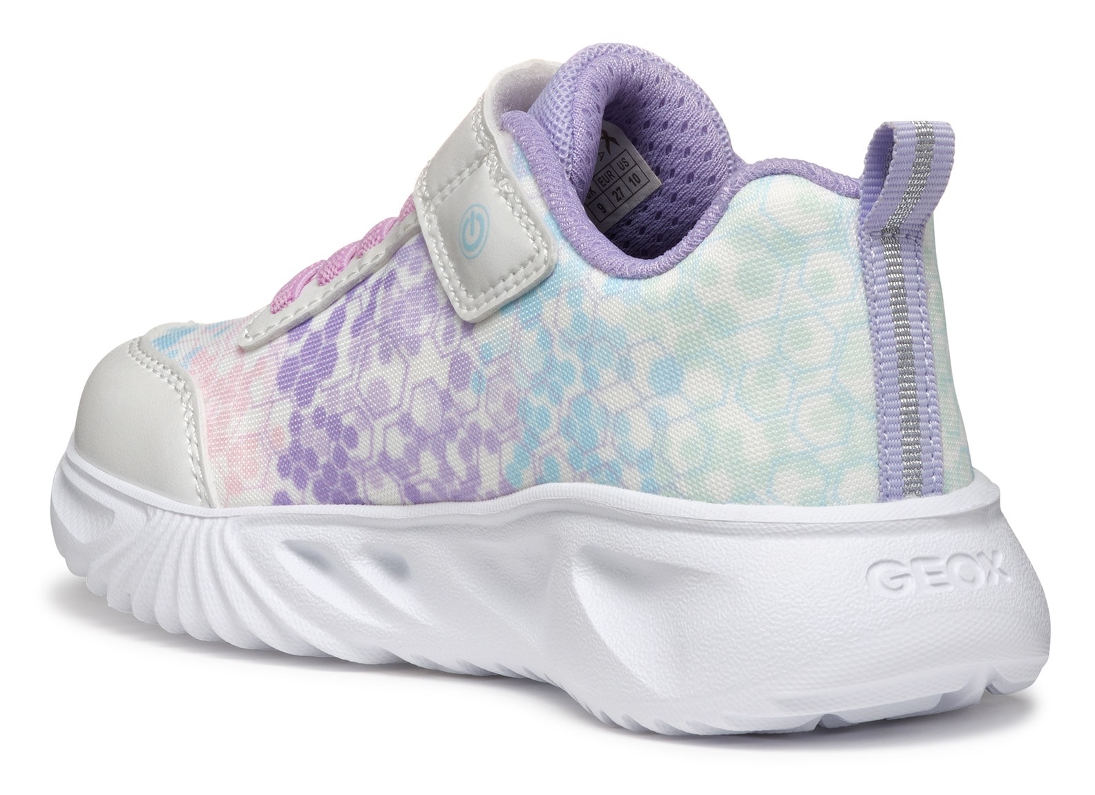 Geox Sneaker »J ASSISTER GIRL Blinkschuh«, Halbschuh, Klettschuh mit Textilfutter