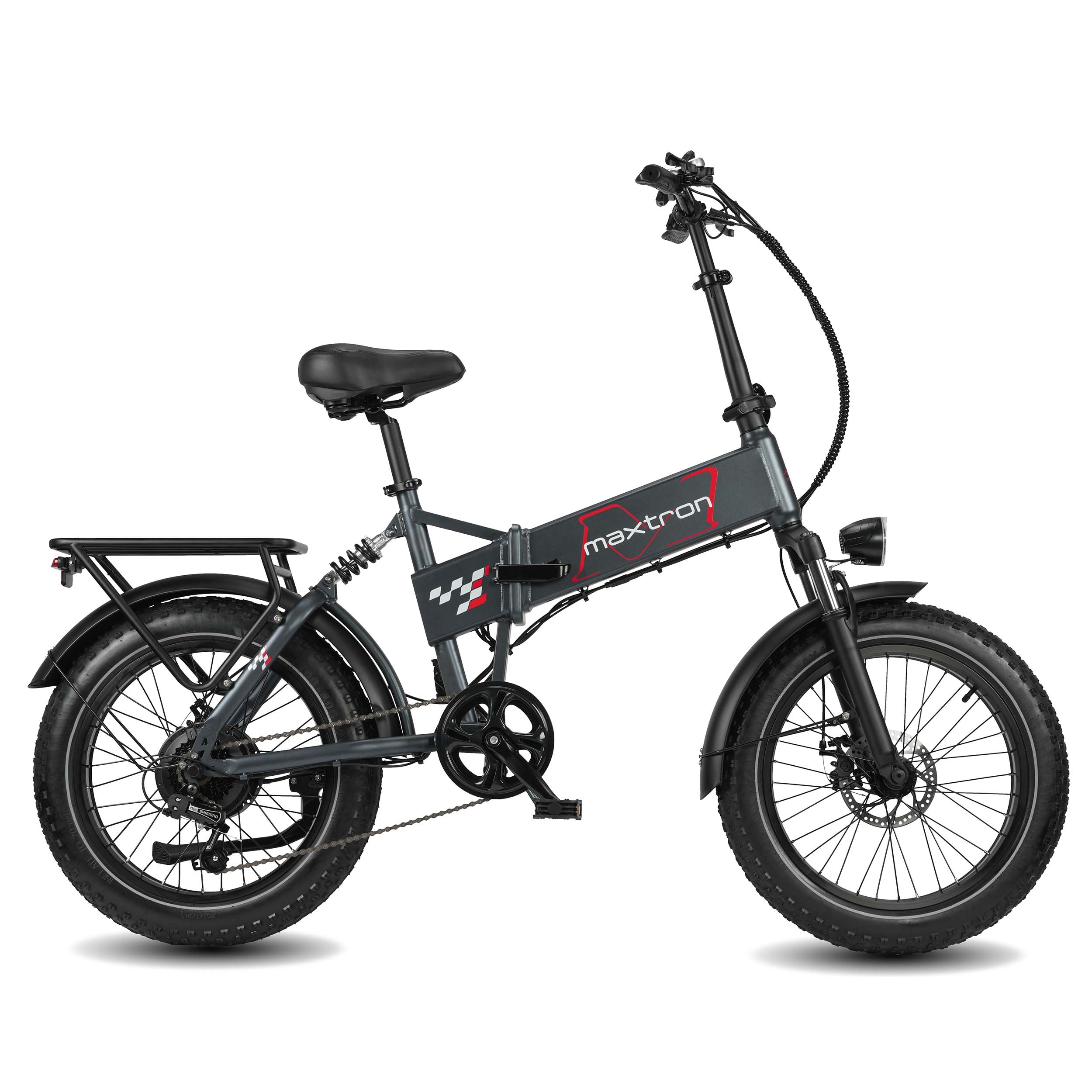 Maxtron "Maxtron Polaris 20-Zoll Elektro-Fatbike" 7 Gang Shimano Kettenschaltung Heckmotor 250 W Packung, mit 60 Nm Power – perfekt für City-Pendler