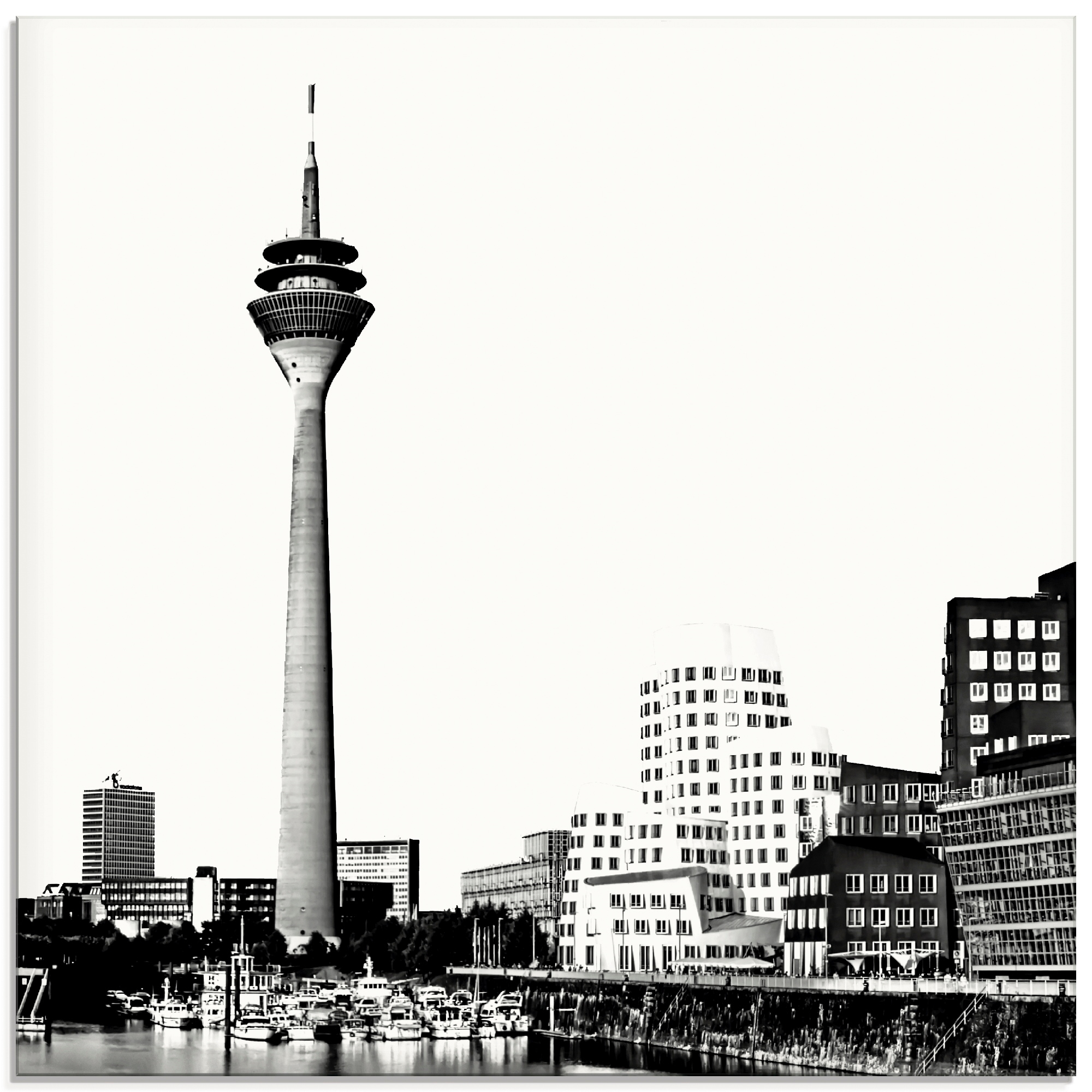 Artland Glasbild "Düsseldorf Collage Skyline 15" Deutschland 1 Stk. tlg. in verschiedenen Größen