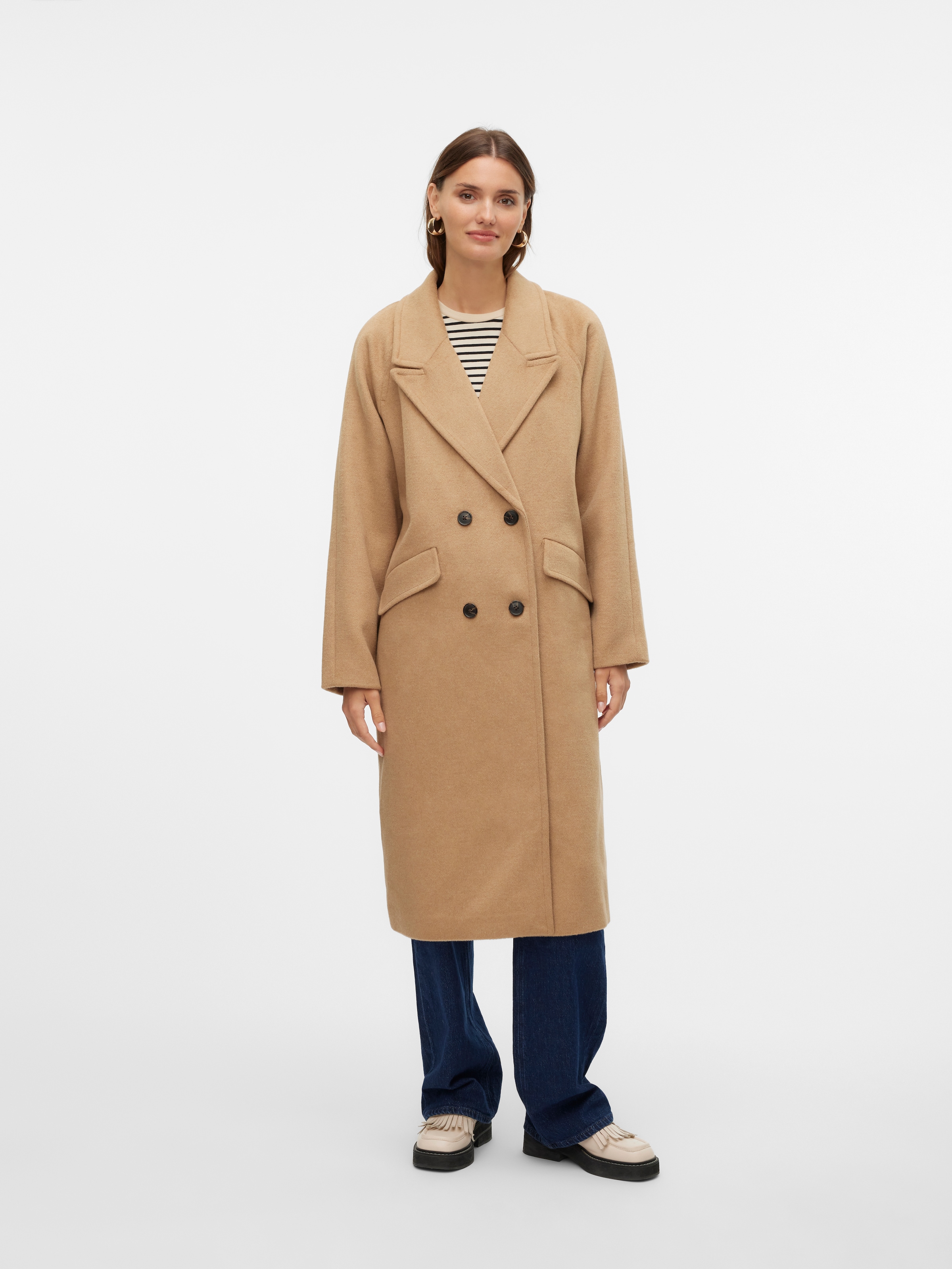 Vero Moda Langmantel "VMHARPER LONG WOOL COAT GA NOOS", mit Wollanteil günstig online kaufen