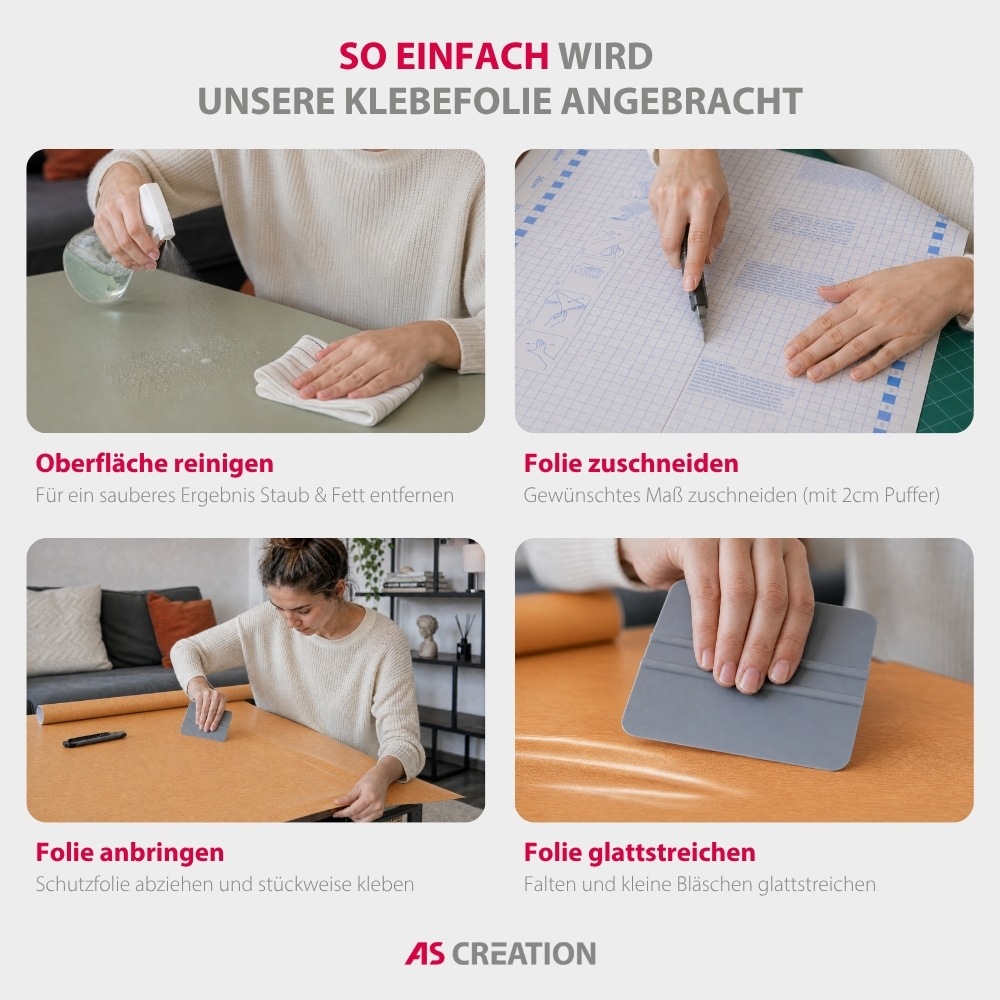 Architects Paper Möbelfolie »Architects Paper Möbelfolie Holzoptik selbstklebend« Selbstklebende PVC-Folie in Holzoptik mit Schneidraster