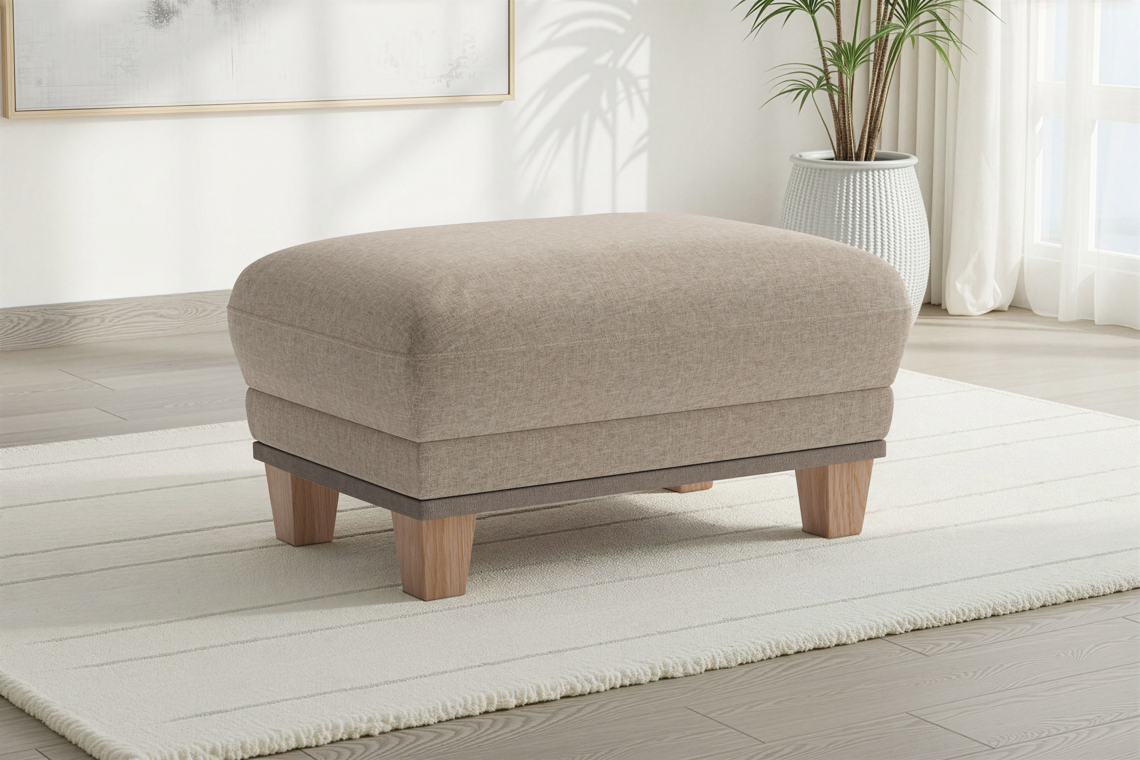 sit&more Polsterhocker "Concept" mit Buchefuß in drei Farben zur Auswahl
