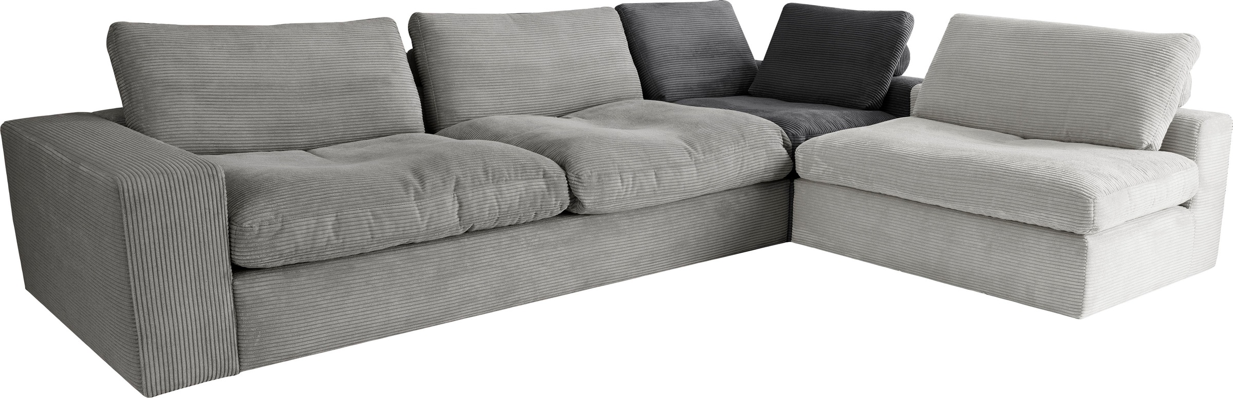 alina Ecksofa »Sandy« mit losen Sitz und Rückenkissen, in modernem Cordstoff