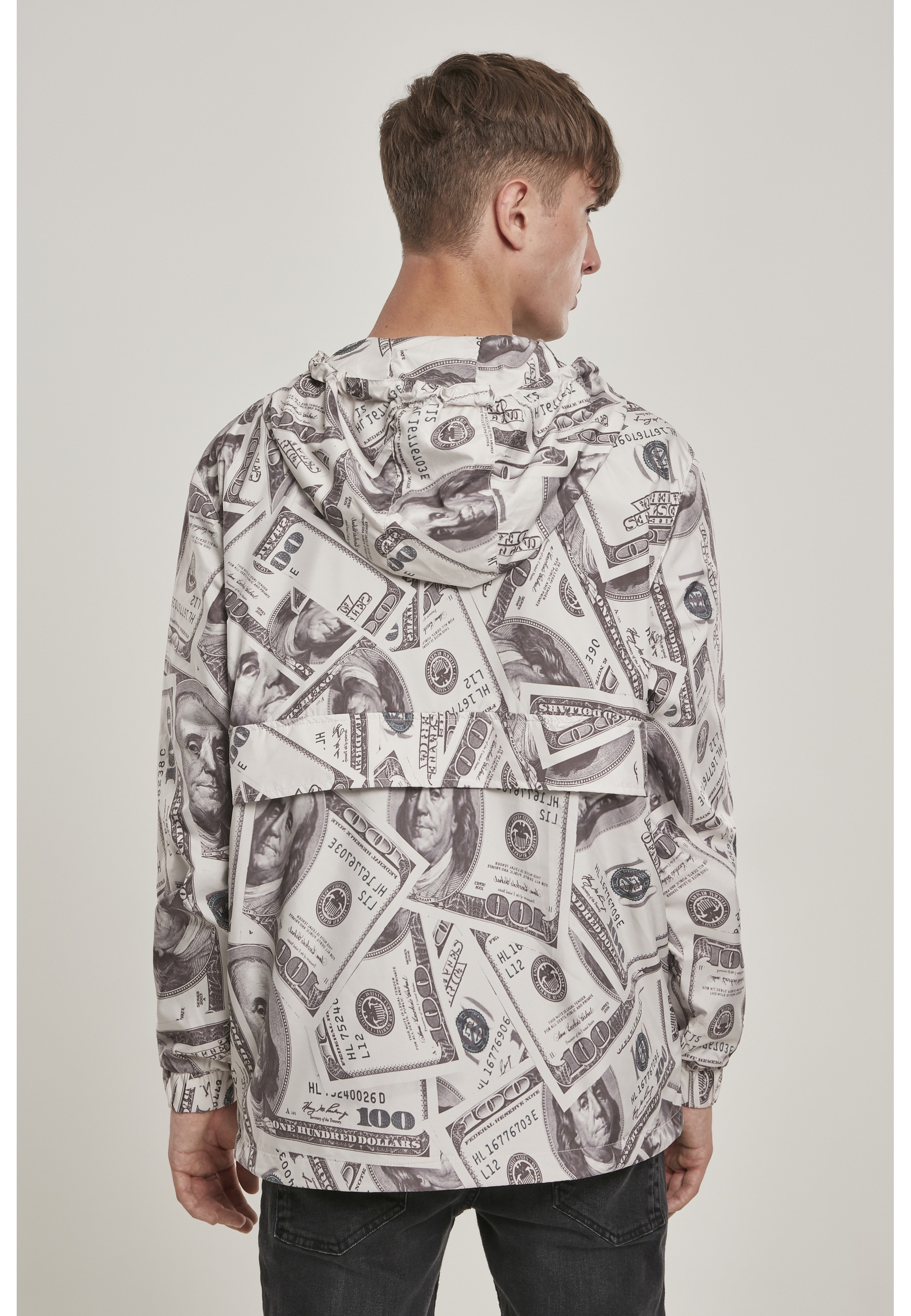 MisterTee Allwetterjacke »MisterTee Herren Mister Tee Dollar Windbreaker« 1 Stk. tlg. ohne Kapuze