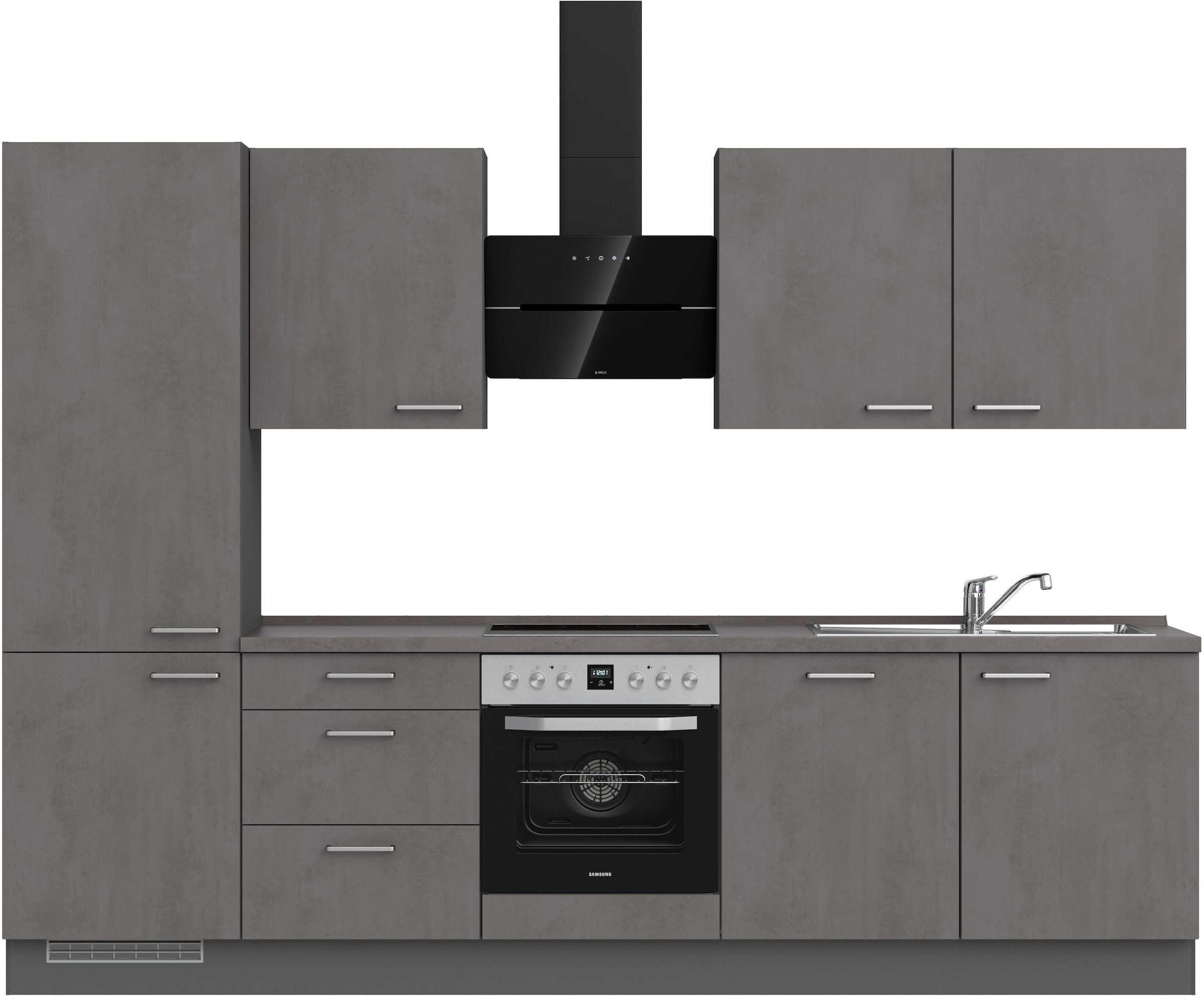 nobilia® Küchenzeile »"Riva II"«, vormontiert, Ausrichtung wählbar, Breite 300 cm, wahlw. mit E-Geräten