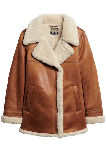 Superdry Dirbtinės odos švarkas »FAUX SHEARLING...