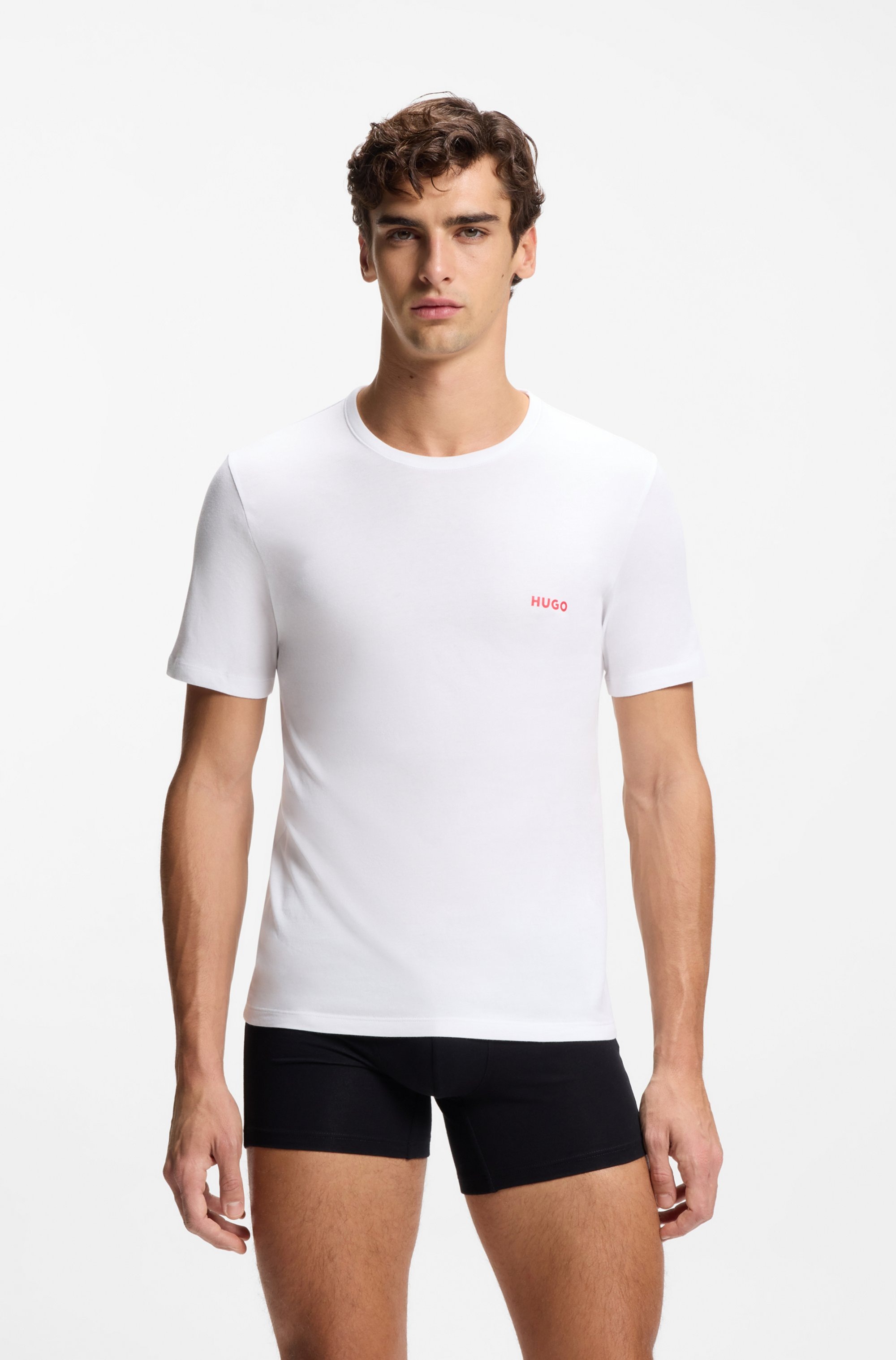 Thumbnail - HUGO Underwear T-Shirt "RN TRIPL", 3 Stk. mit Rundhalsausschnitt