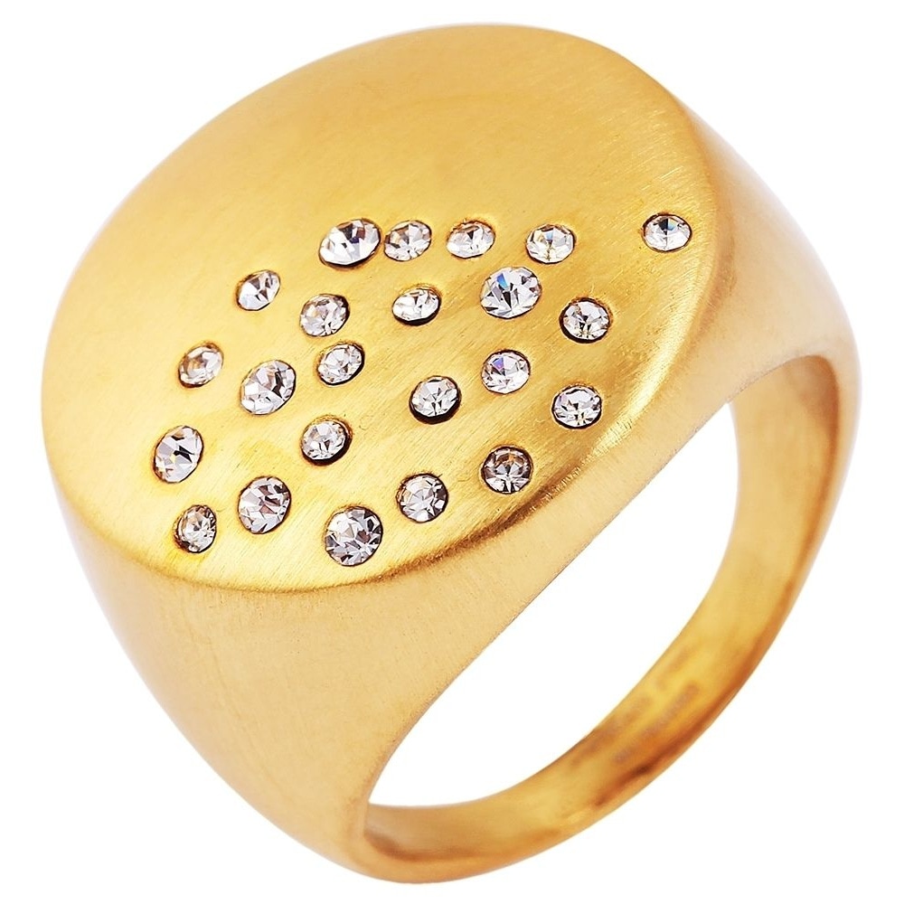 Fingerring ADELIA´S "Damen Ring aus Edelstahl" Gr. 56, gold, Fingerringe, Damen, 56, Edelstahl, Fingerring 8