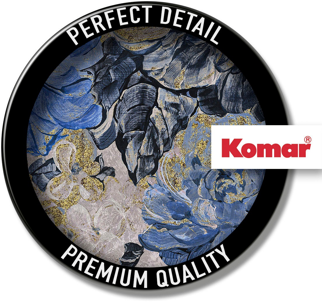 Komar Fototapete »Digitaldruck Vlies - Vintage blue Garden - Größe 300 x 250 cm«, bedruckt, Wohnzimmer, Schlafzimmer