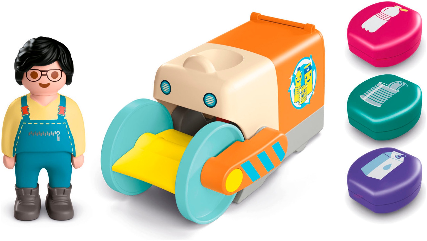 Playmobil® Konstruktions-Spielset »Spaßiges Müllsammelfahrzeug (71774), Junior«, (5 St.), Made in Europe