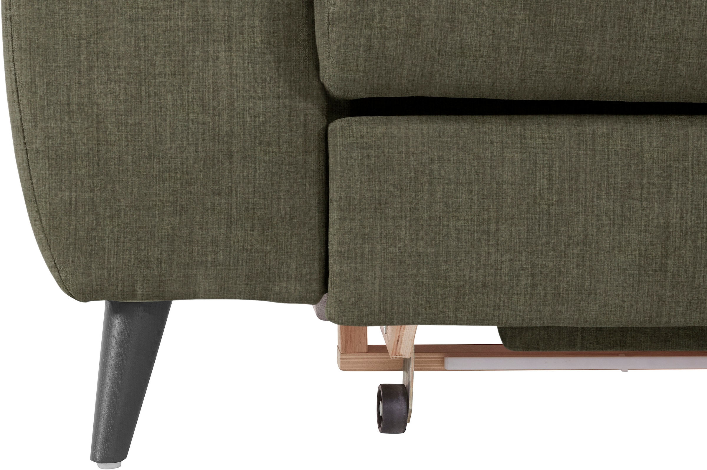 COTTA Ecksofa »Mia L-Form mit 3 Zierkissen«, wahlweise mit Bettfunktion, Bettkasten, Beleuchtung & Wireless-Charger