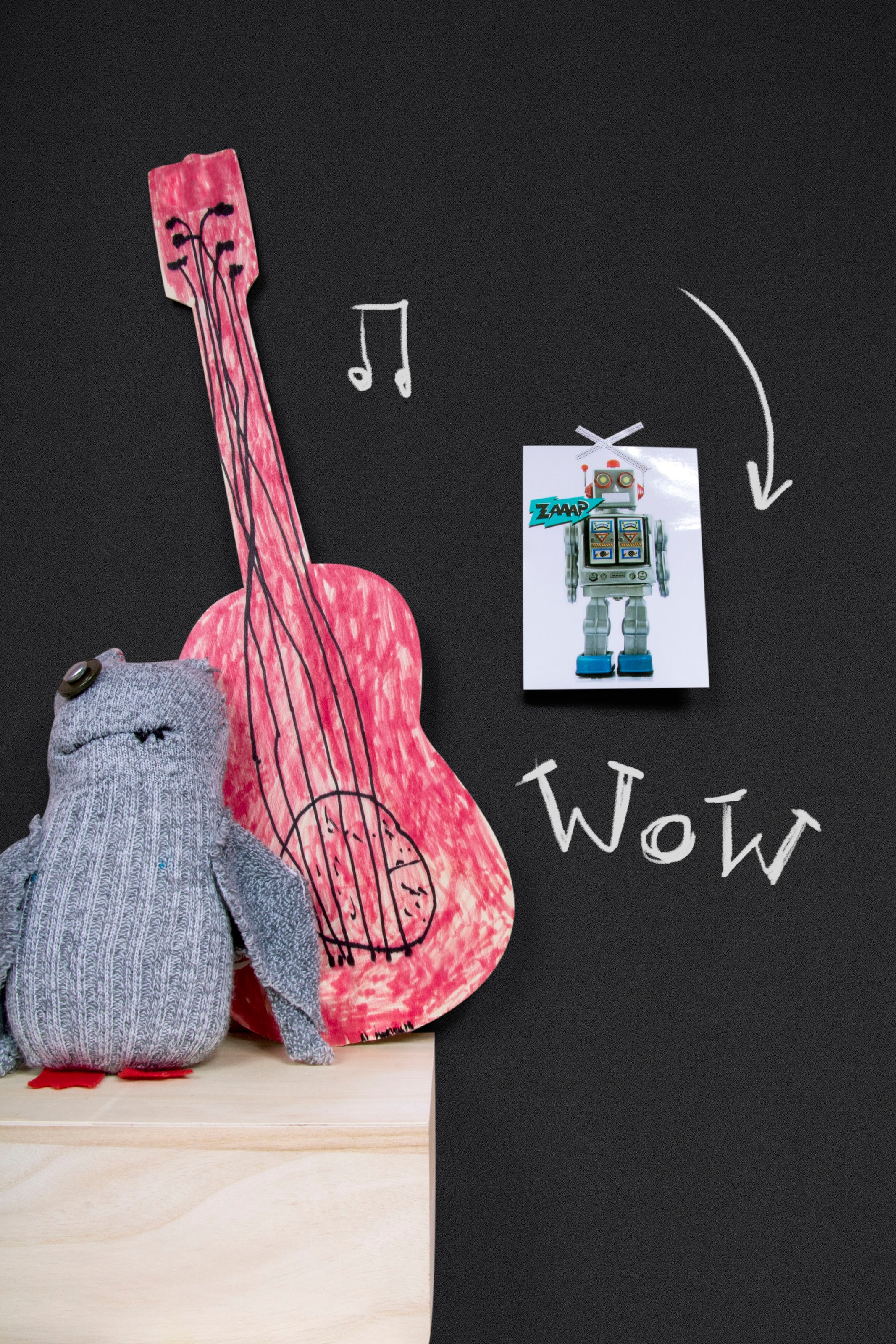 Superfresco Easy Vliestapete »Superfresco Easy Vliestapete Chalkboard Schwarz«, Steinoptik, Superfresco Easy Vliestapete Chalkboard Schwarz