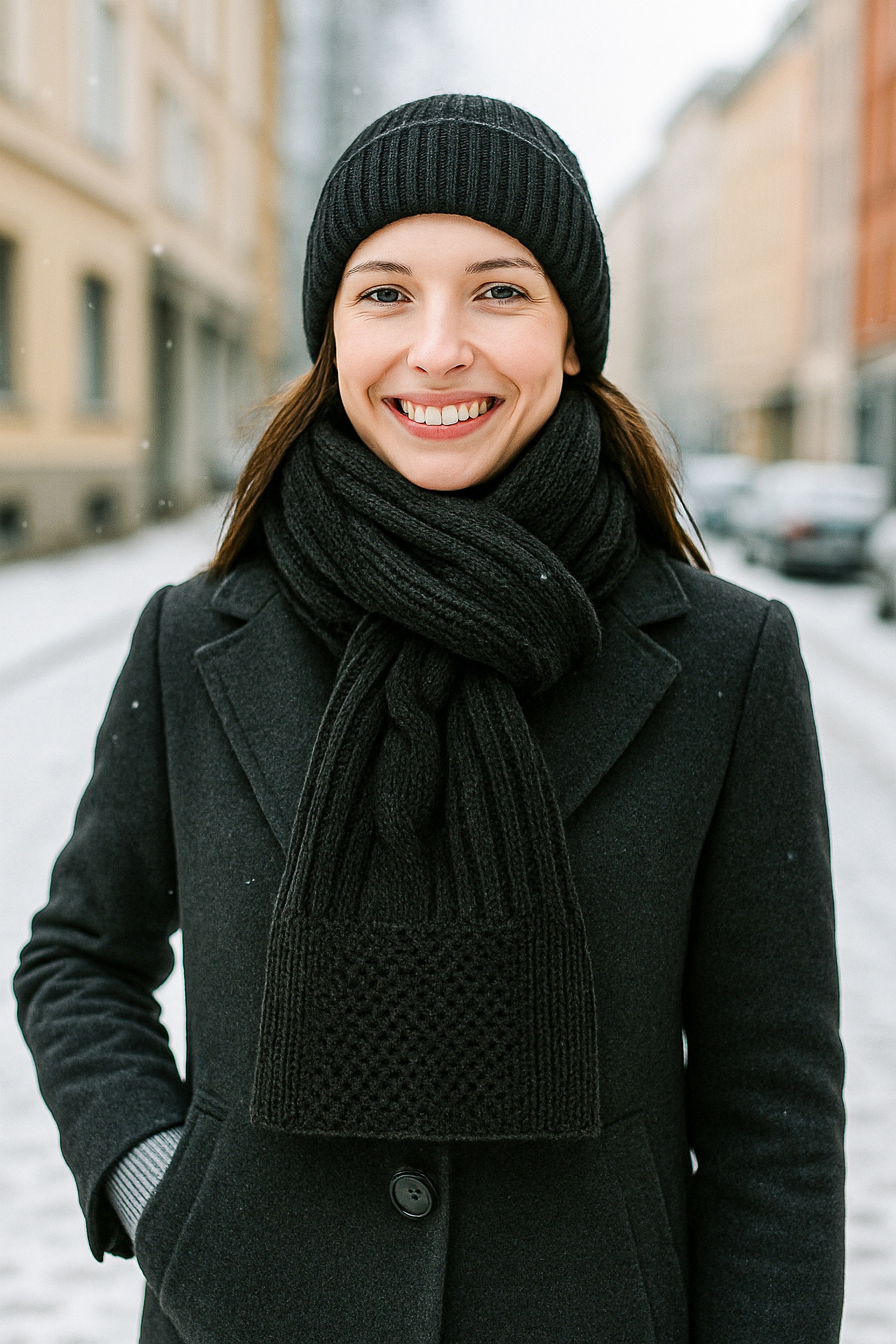 COLLEZIONE ALESSANDRO Strickschal "Warm", mit Zopfmuster und dezentem Glitz günstig online kaufen